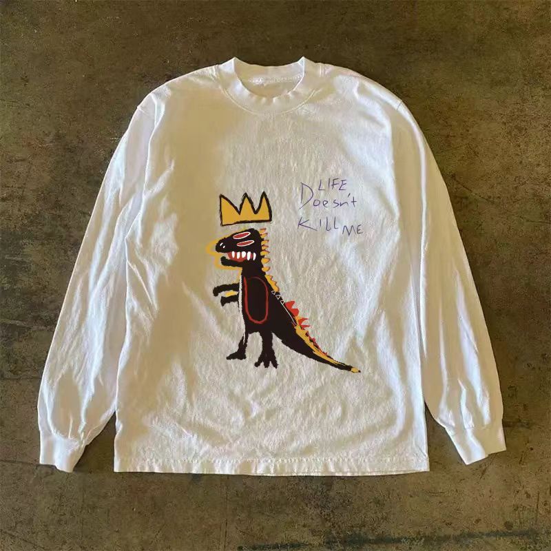 Japanese Brand × Vintage Dinosaur pattern casual retro cotton long sleeve t-shirt Size US L / EU 52-54 / 3 - 1 Thumbnail