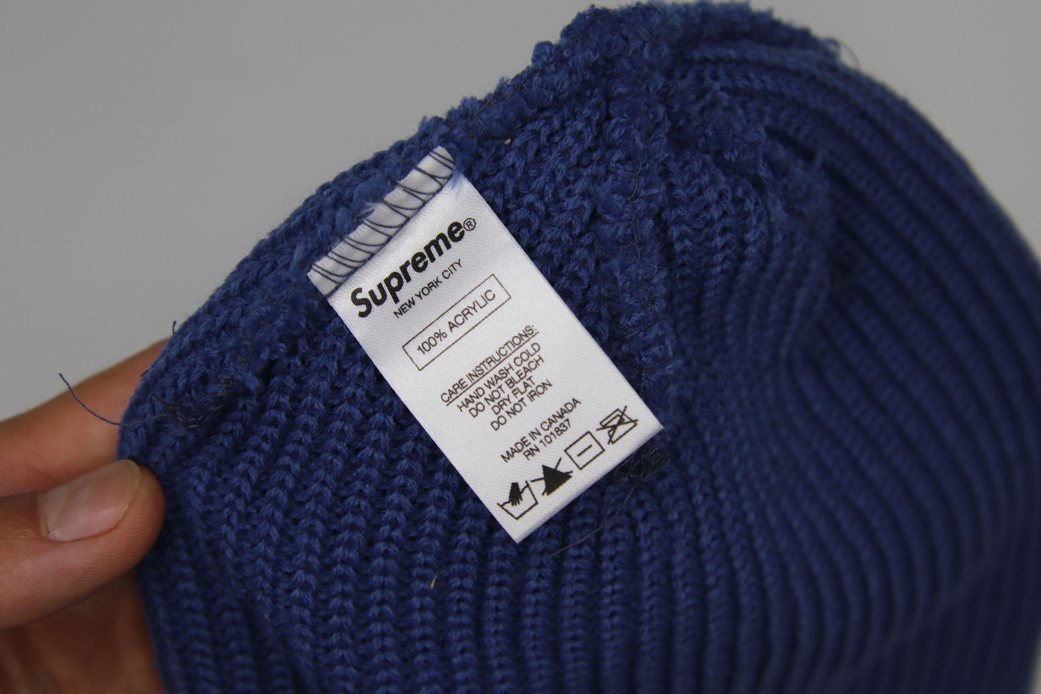 Supreme Supreme Loose Gauge Beanie Indigo (FW20) Size ONE SIZE - 3 Thumbnail