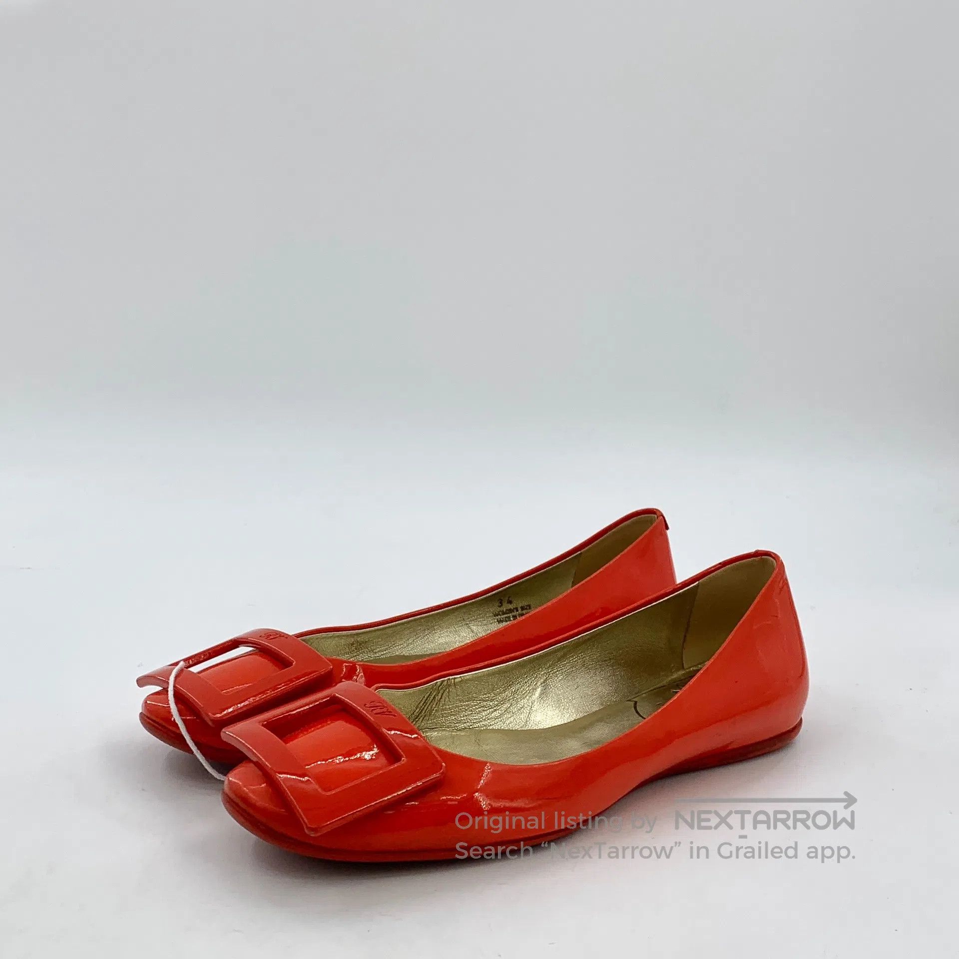 Alexander Wang Alexander Wang Red Patent Leather Square Buckle Casual Fla Size US 12 / IT 42 - 1 Thumbnail