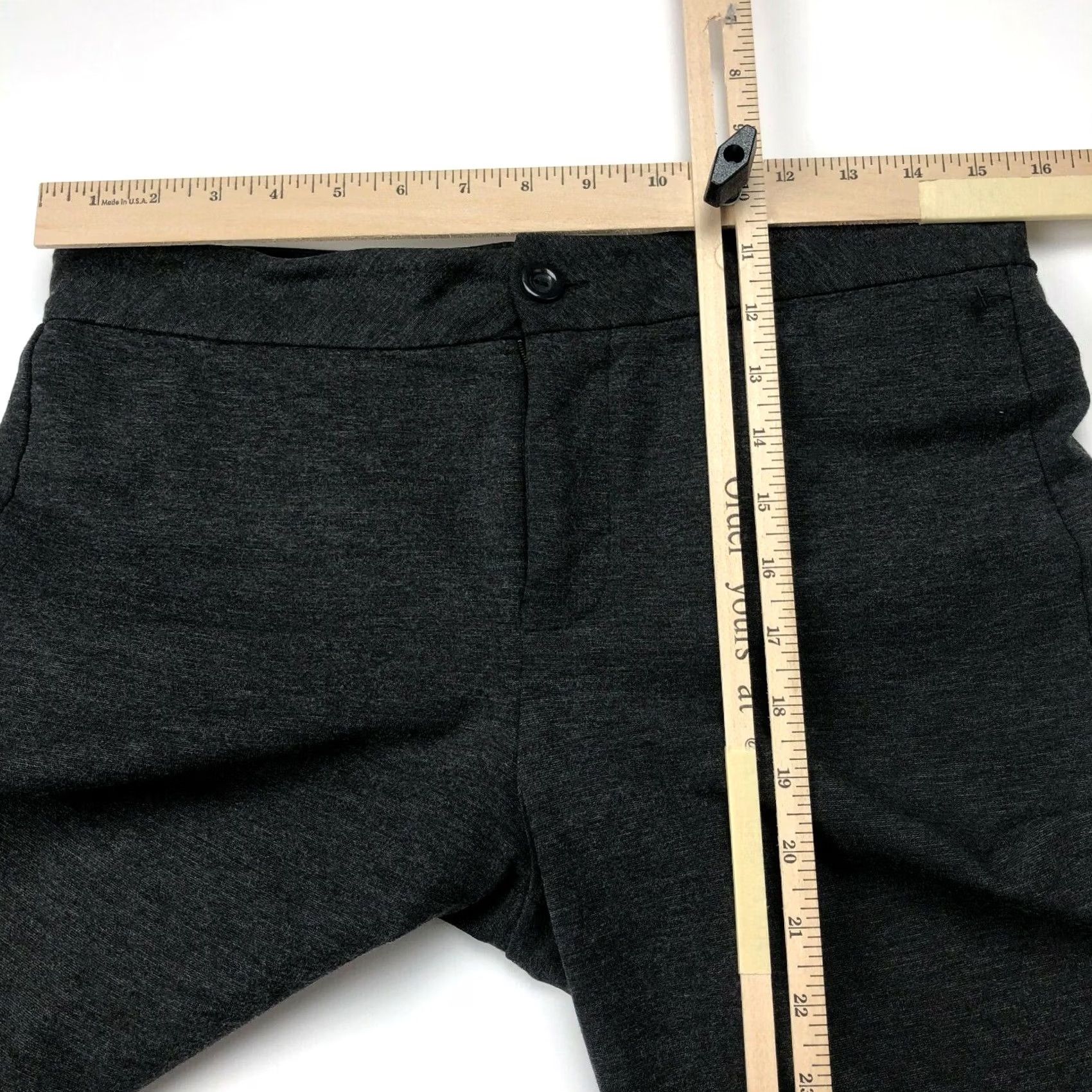 NYDJ VINTAGE NYDJ Trouser Pants Lounge Womens Petite 4P 31W 30L Gray Stretch Zip Mid Rise Inseam 30 Men? Size 24" / US 00 / IT 34 - 5 Thumbnail