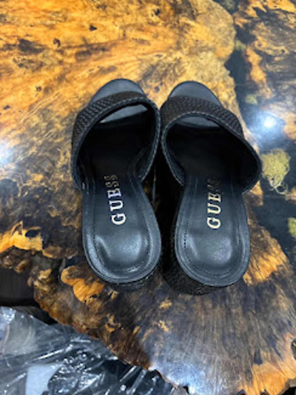 Guess GUESS Black Woven Wedge Sandals Size 9.5 NWOT Size US 9.5 / IT 39.5 - 3 Thumbnail