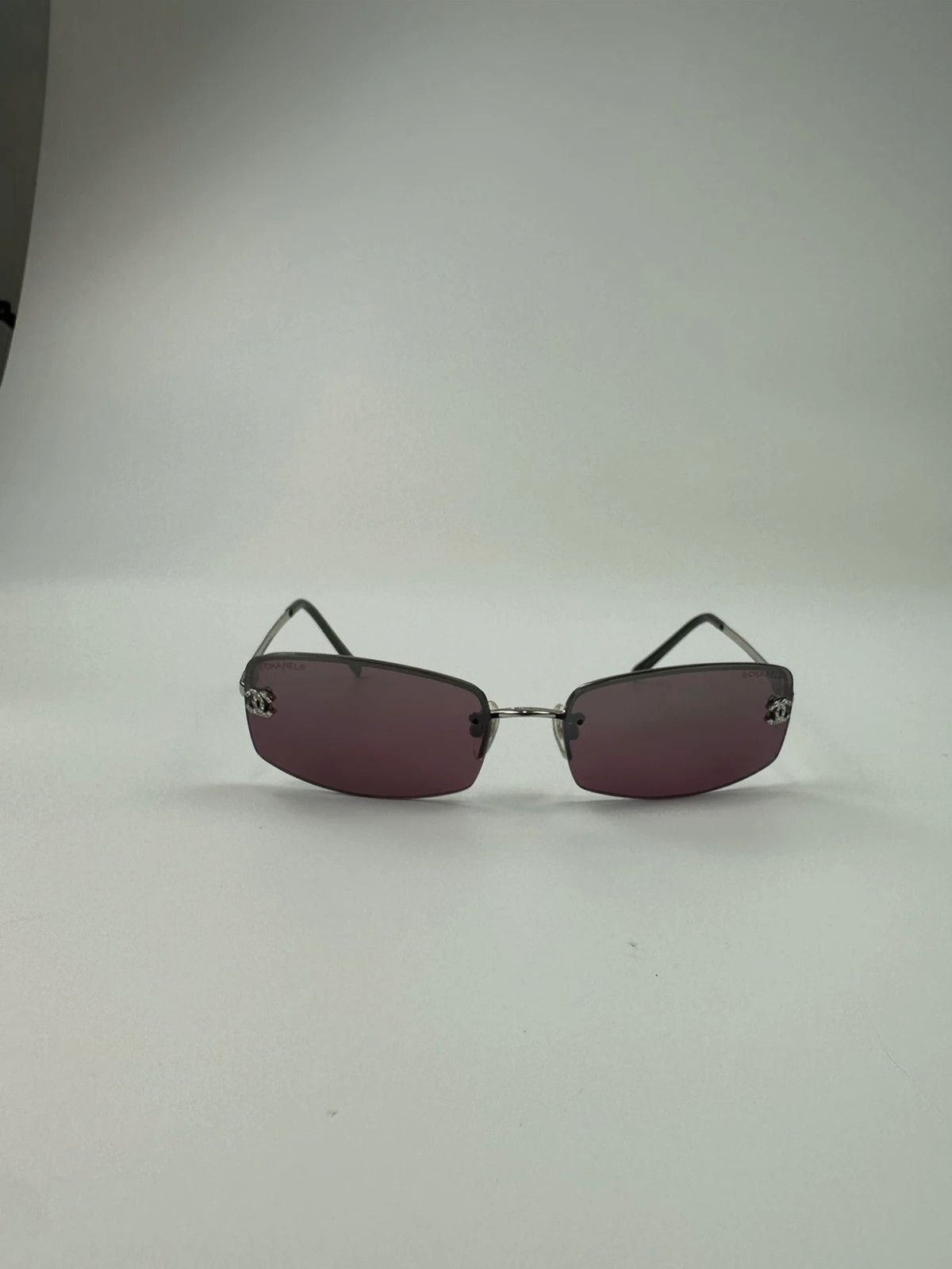 Chanel Chanel Purple Sunglasses Frame Rimless Strass Size ONE SIZE - 3 Thumbnail