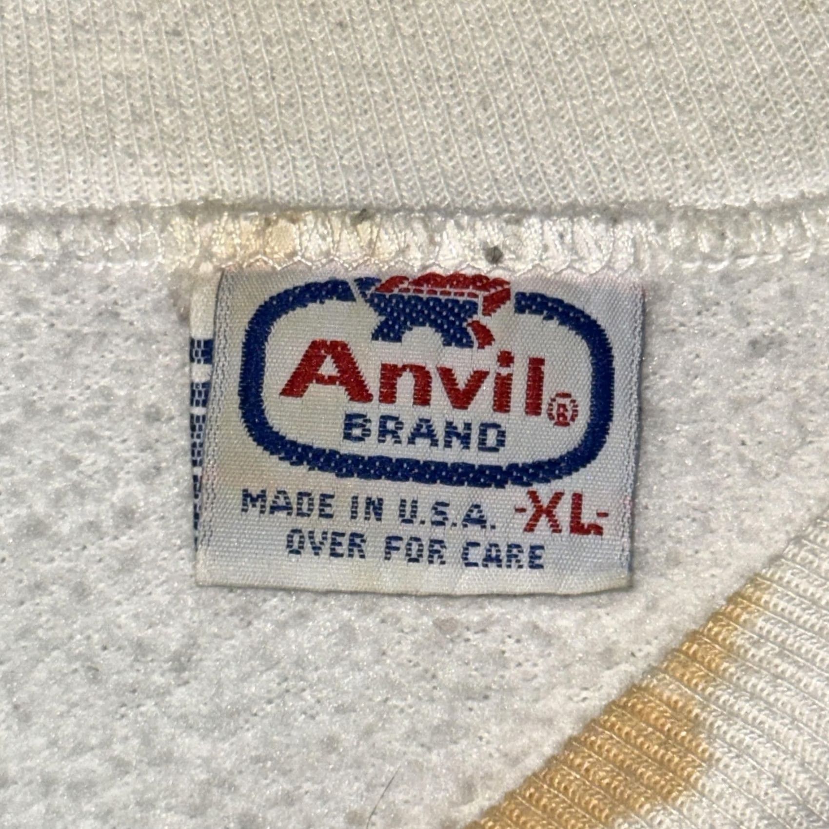 Anvil VINTAGE Anvil Sweatshirt Mens XL White Thank God Its Fryday Cartoon Graphic USA Size US XL / EU 56 / 4 - 3 Thumbnail