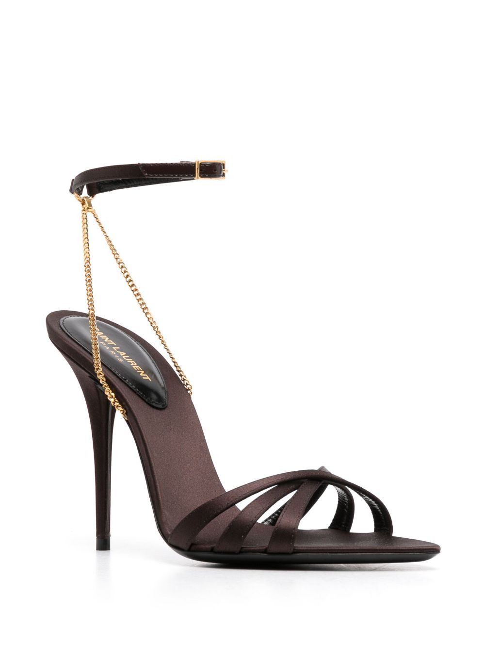 Saint Laurent Paris o1bcso1str1024 Melody Sandals in Black Size US 7.5 / IT 37.5 - 2 Thumbnail