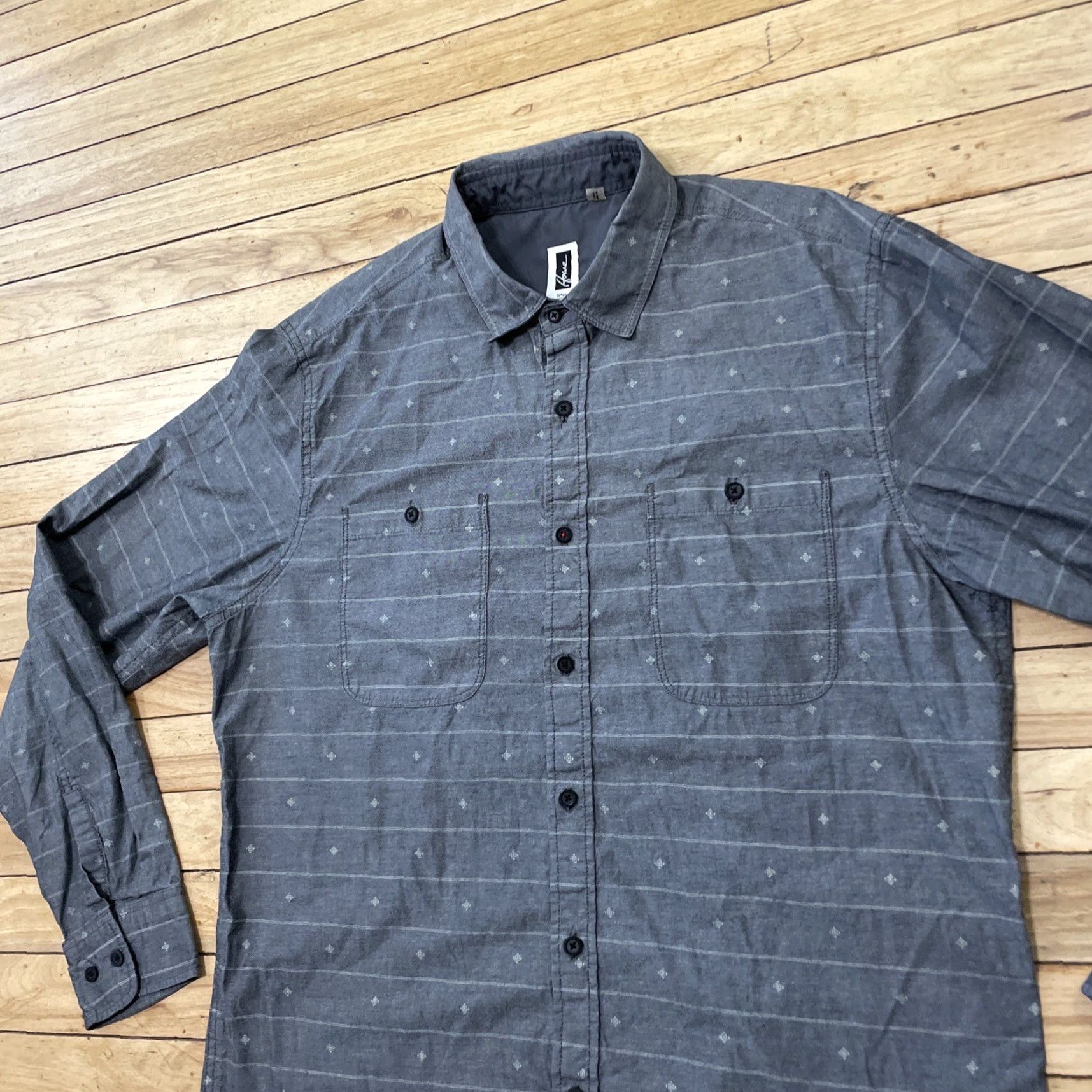 Vintage HOWE Shirt Men XL Polka Dots Print Western Talisman AOP Pockets XL Gray Stripe Size US XL / EU 56 / 4 - 3 Thumbnail