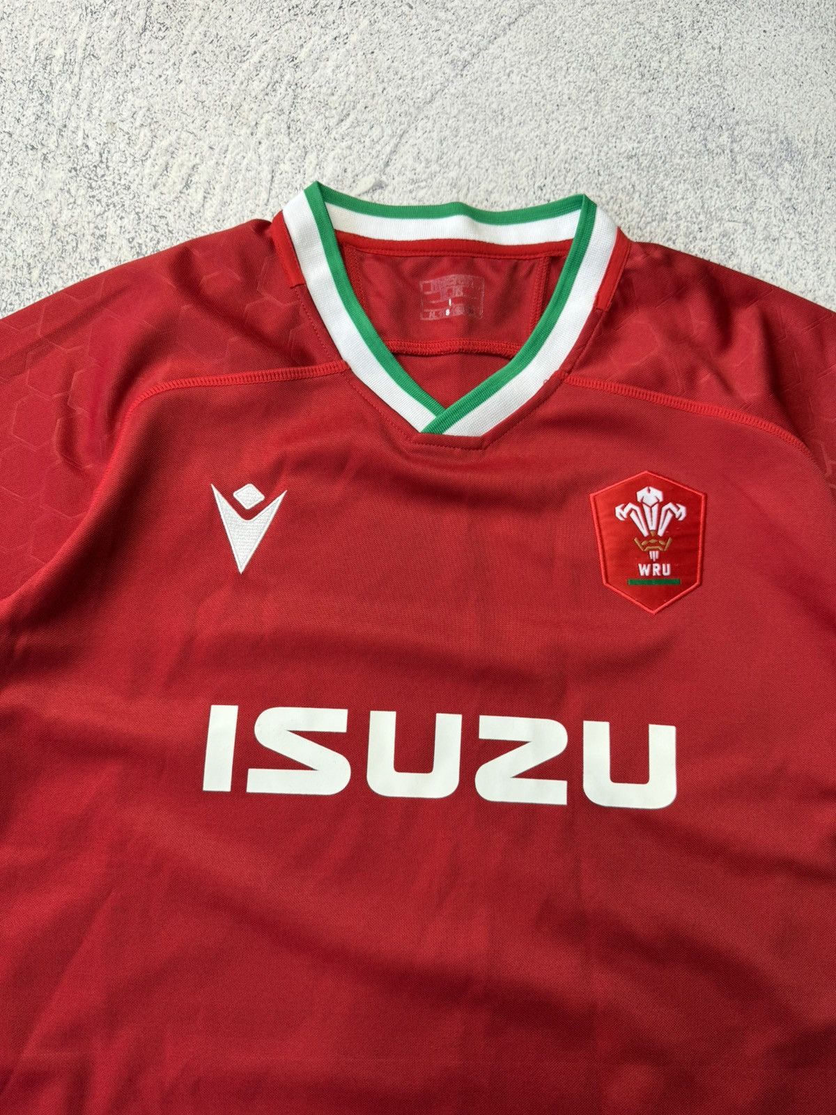 Vintage Wales Rugby Union Home Shirt 2020/2021 - Macron Jersey Red Size US L / EU 52-54 / 3 - 9 Thumbnail