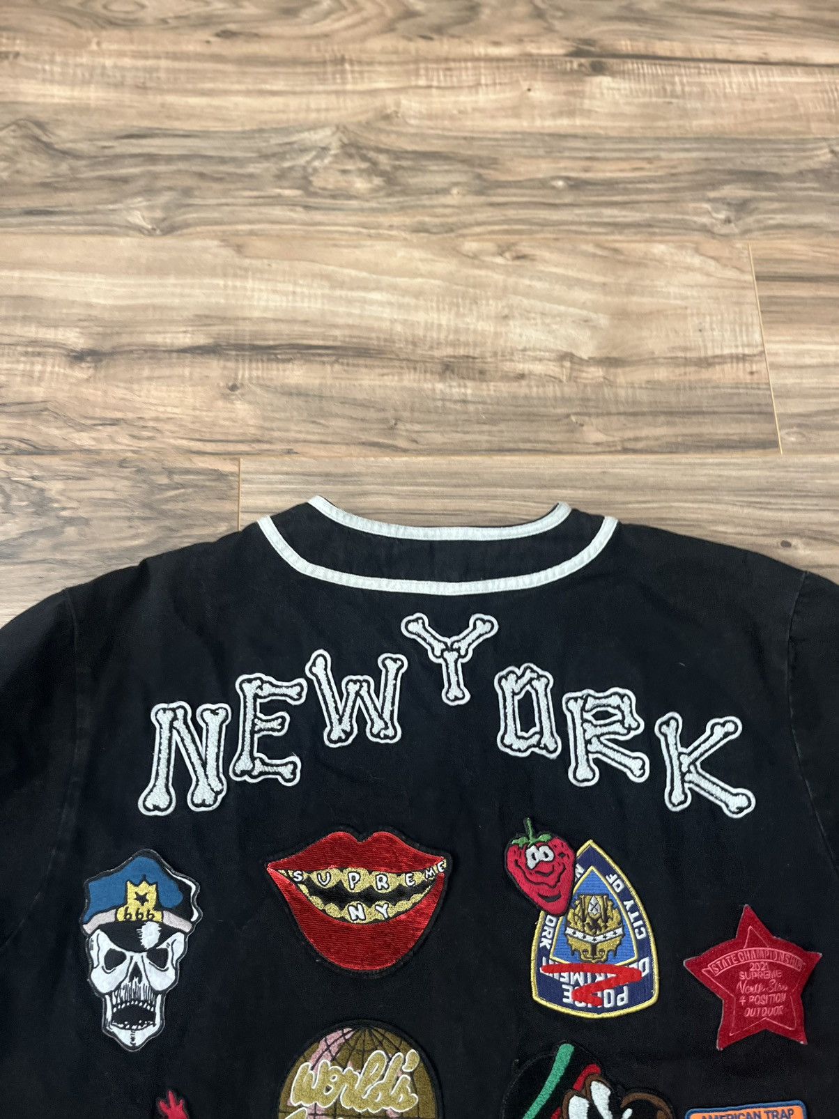 Supreme Supreme Patches Denim Baseball Jersey Size US L / EU 52-54 / 3 - 10 Thumbnail