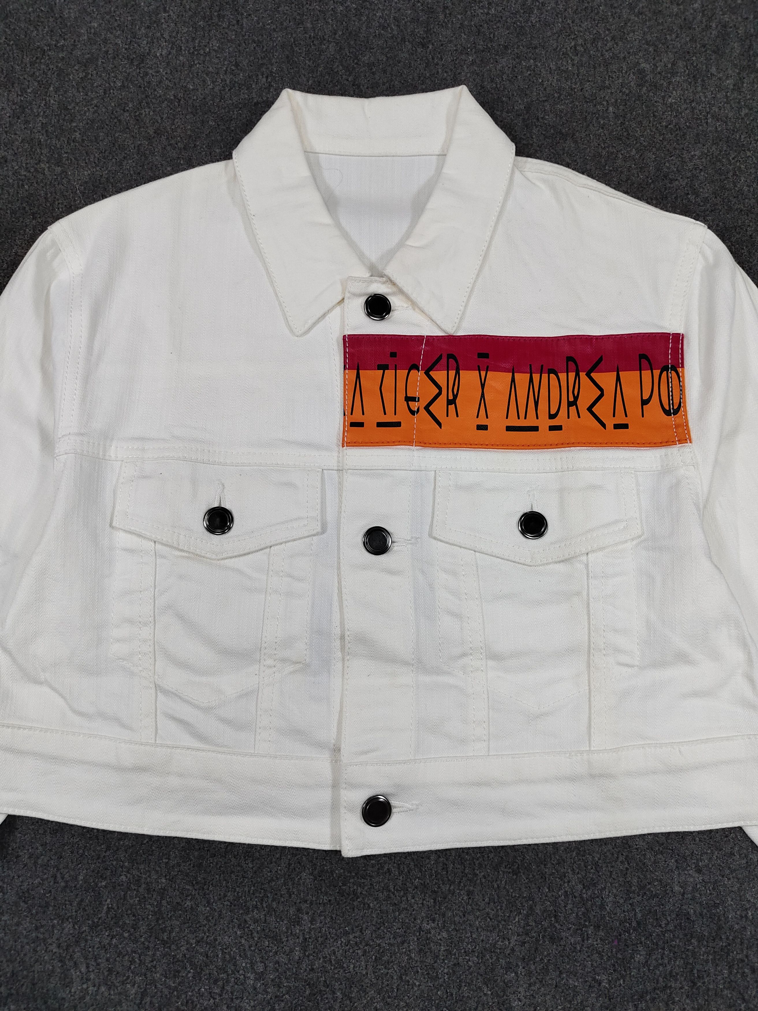 Andrea Pompilio Onitsuka Tiger x Andrea Pompilio Runway Cropped Denim Jacket Size M / US 6-8 / IT 42-44 - 6 Thumbnail