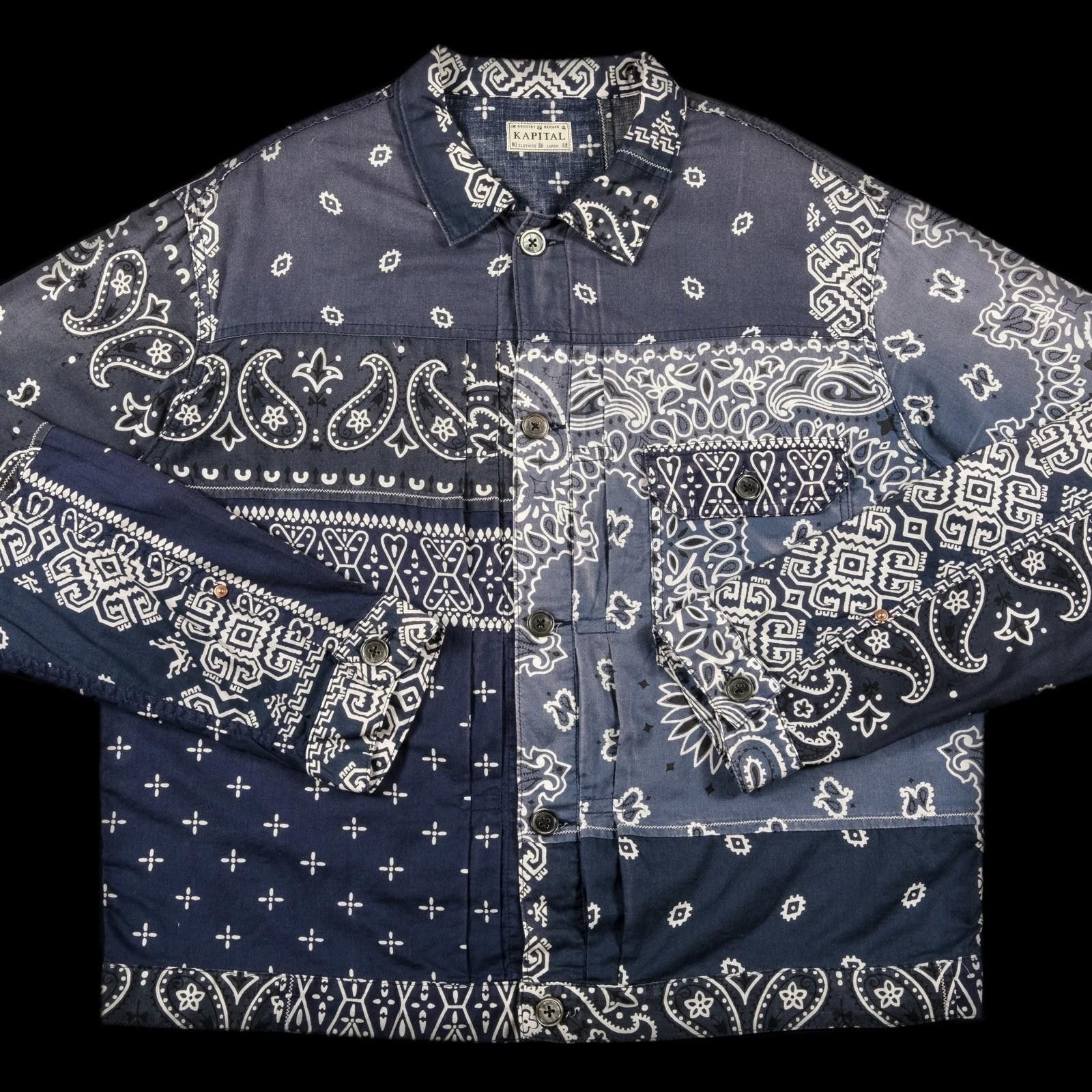 Kapital Patchwork Bandana Jacket Navy Size - Main Image