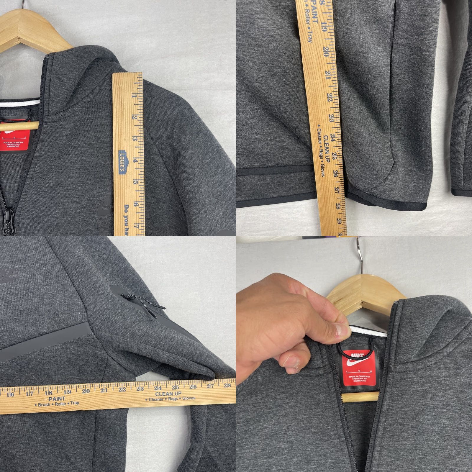 Nike Nike Tech Fleece Hoodie Mens Large Black Heather Full Zip Jacket HV0949-032 Size US L / EU 52-54 / 3 - 8 Thumbnail