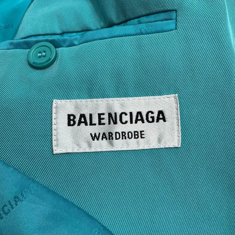 Balenciaga Balenciaga size 36 Teal Pleated Blazer Jacket Size S / US 4 / IT 40 - 5 Thumbnail