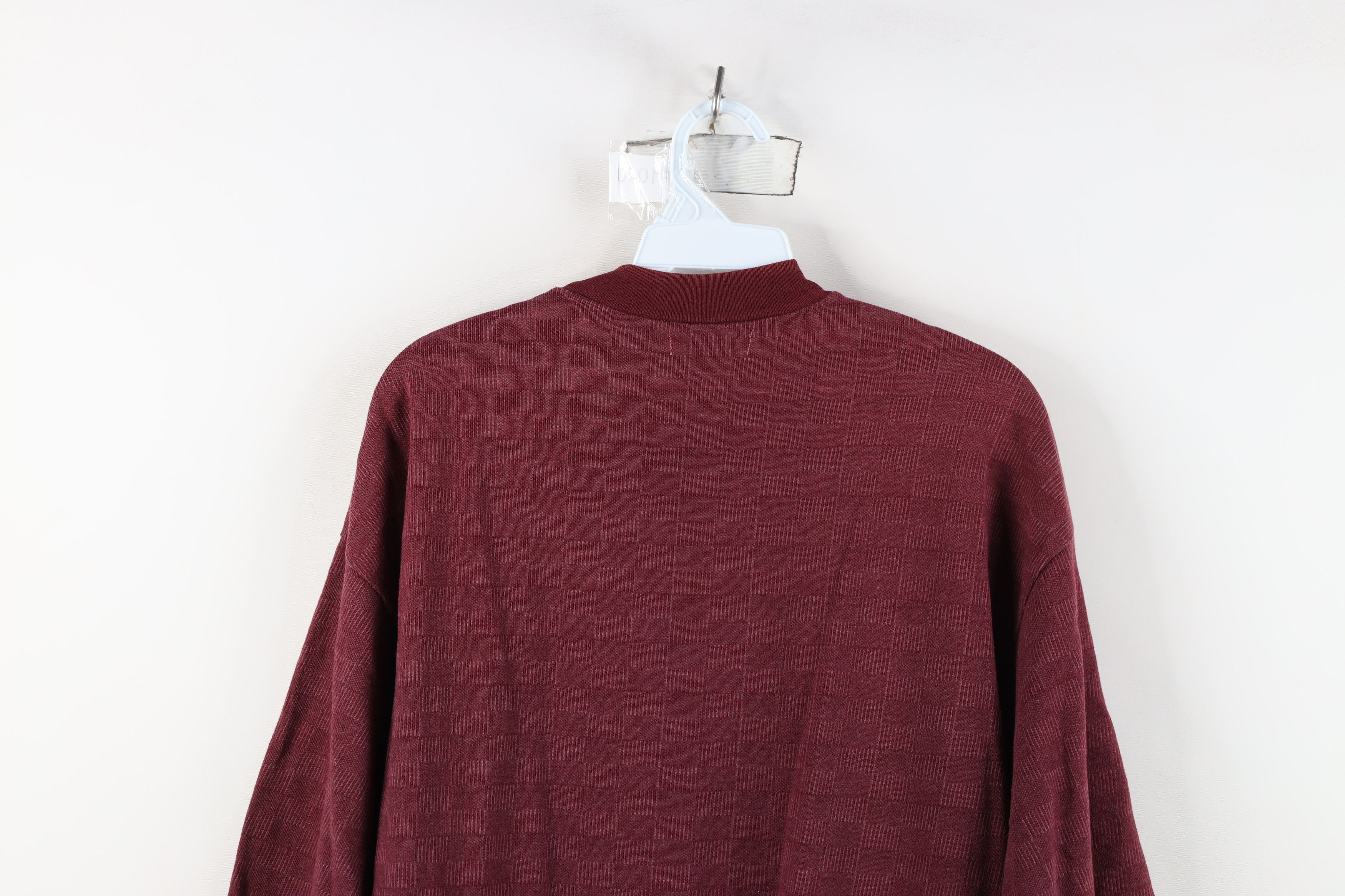 Vintage Vintage 90s Streetwear Checkered Knit Pocket T-Shirt Red Size US XL / EU 56 / 4 - 11 Thumbnail