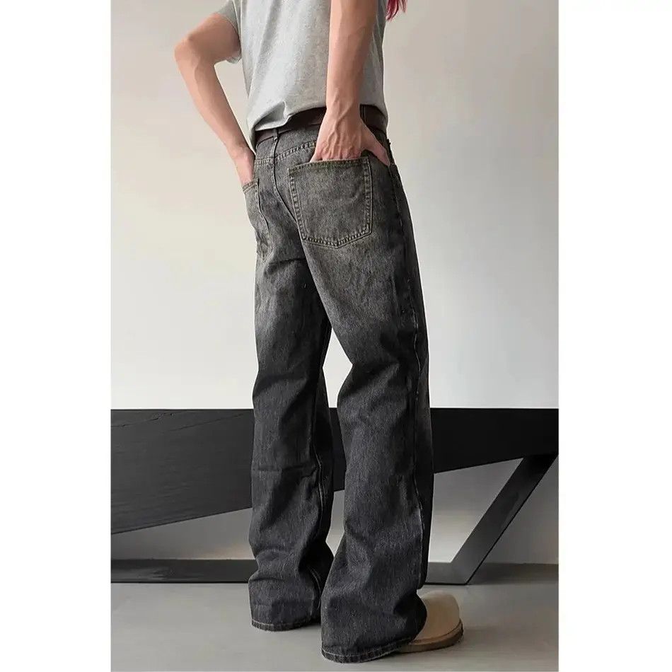 Japanese Brand Retro loose straight leg wide leg jeans Size US 30 / EU 46 - 4 Thumbnail