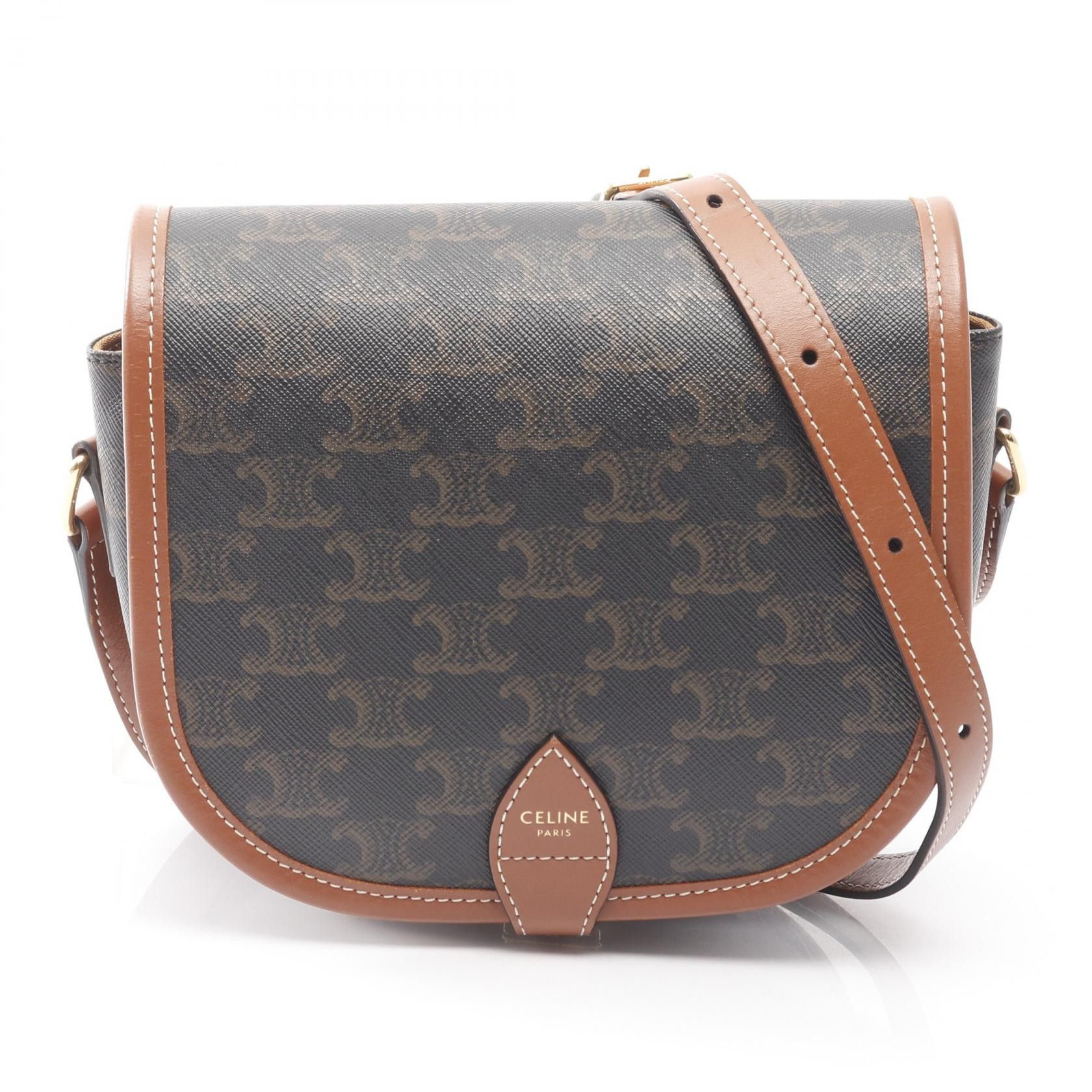 Celine Celine CELINE Folco Medium PVC Coated Canvas Leather Shoulder Bag Plastic / Synthetic Shoulder Bag DUTY FREE for USA Size ONE SIZE - 1 Thumbnail