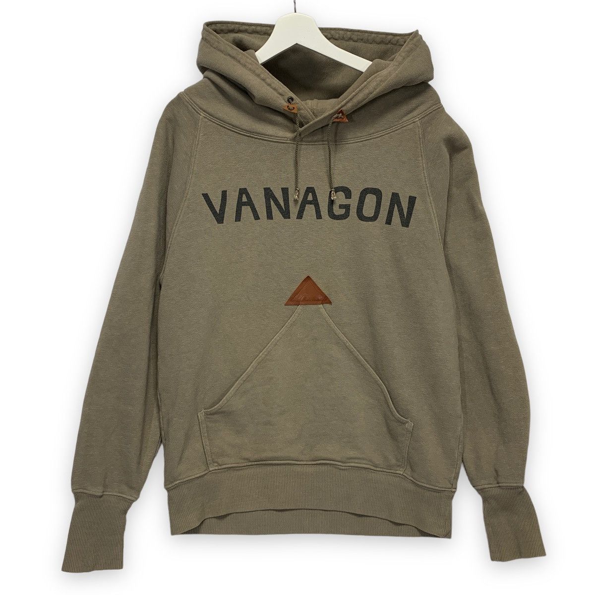 image of Kapital Vanagon Avant Garde Pullover Hoodie Sweatshirt in Olive, Men's (Size Medium)