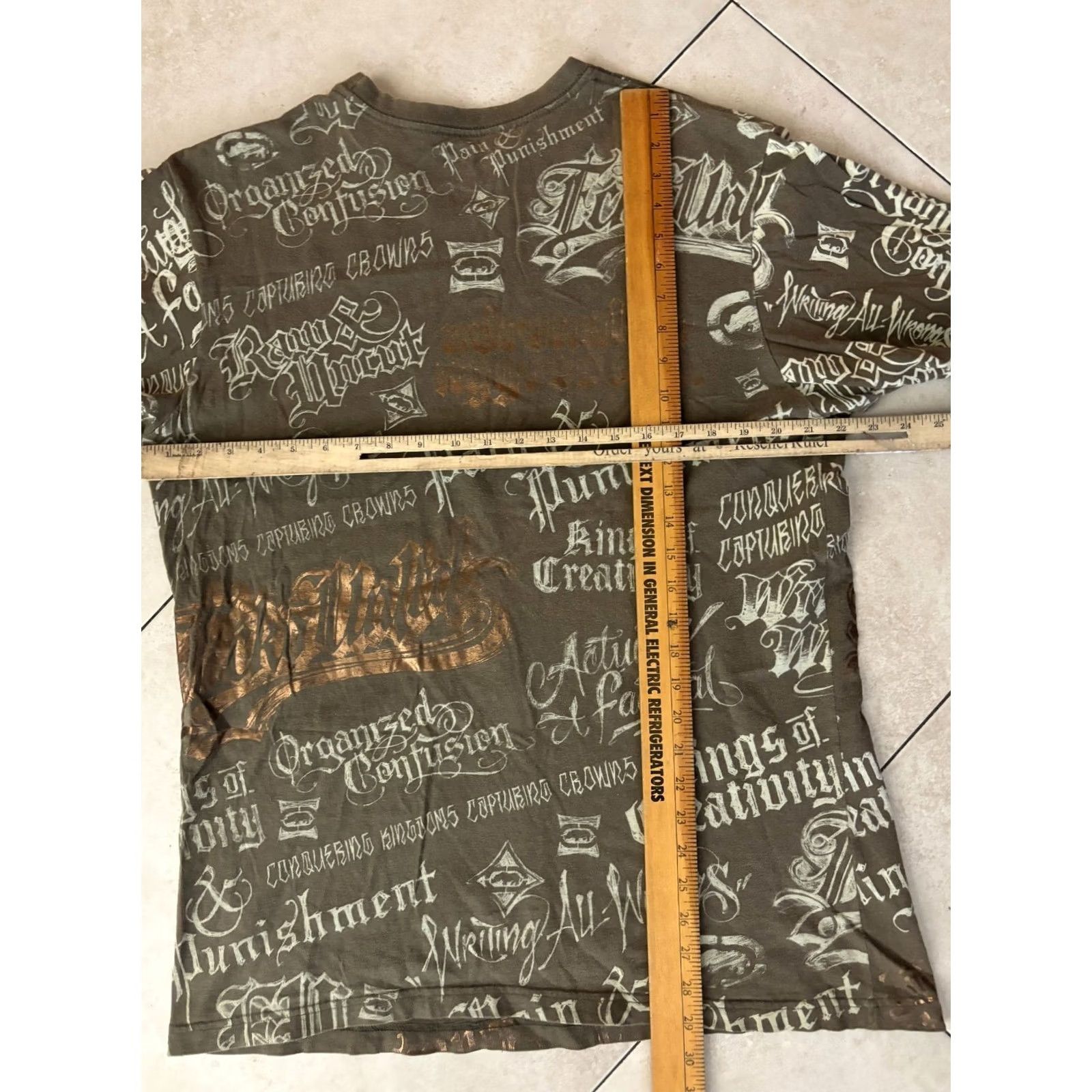 Ecko Unltd. VINTAGE Ecko Unltd T-shirt Men's XL Grunge Graffiti Brown Y2K Rhino Crew 2046 Size US XL / EU 56 / 4 - 5 Thumbnail