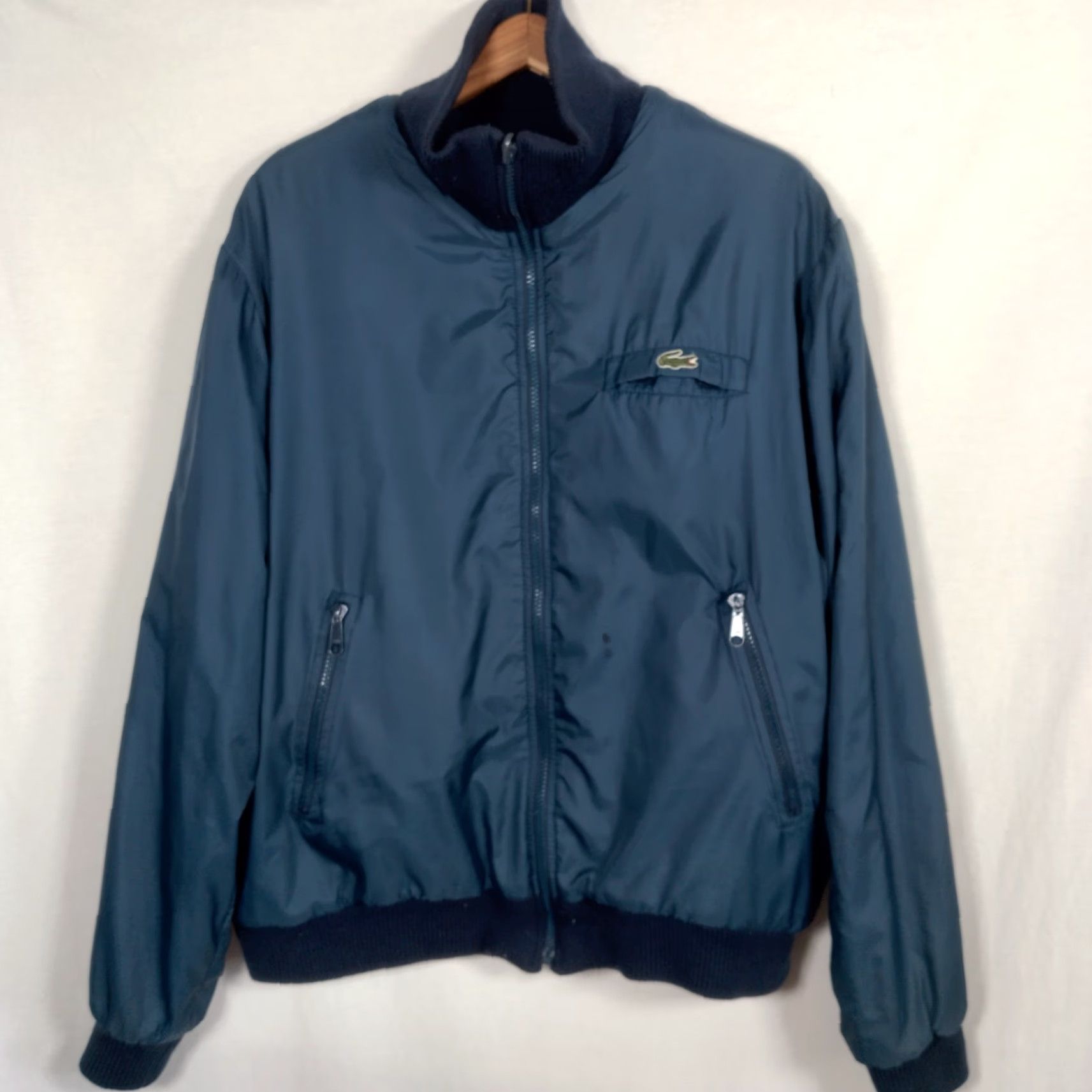 Izod VINTAGE Izod Lacoste Reversible Sweater Jacket Men L Blue Grandpa Logo Classic Retro Knit Jacket Shirt Size US L / EU 52-54 / 3 - 3 Thumbnail