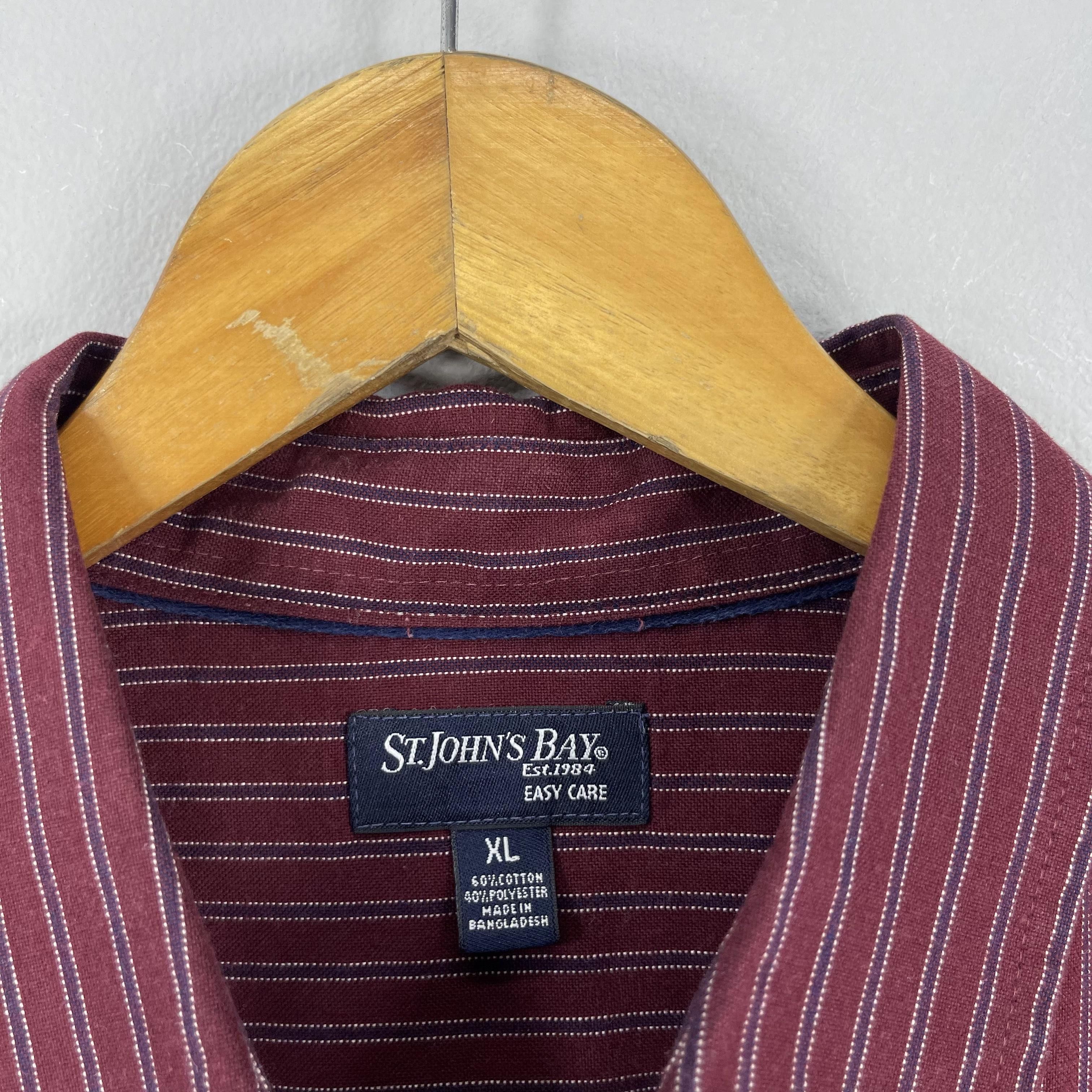 Flannel Vintage St JOHNS BAY Striped Casual Oxfords Button Up Shirt Size US XL / EU 56 / 4 - 5 Thumbnail