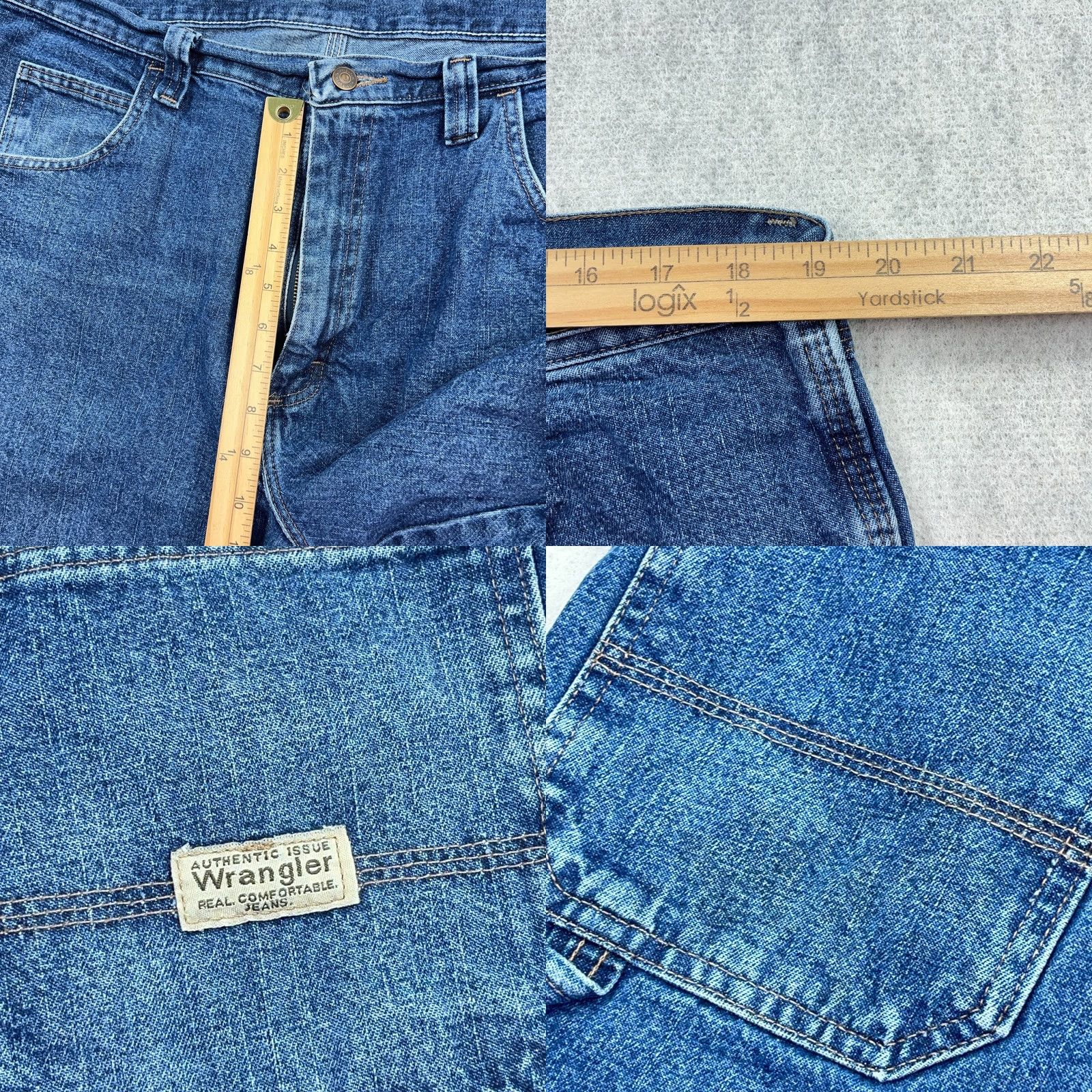 Wrangler VINTAGE Wrangler Shorts Men 38 Carpenter Baggy Jorts Workwear Denim Blue 90s Grunge Hip Hop Rockabilly Bermuda Mid Rise 9in 5-Pocket Size US 38 / EU 54 - 8 Thumbnail