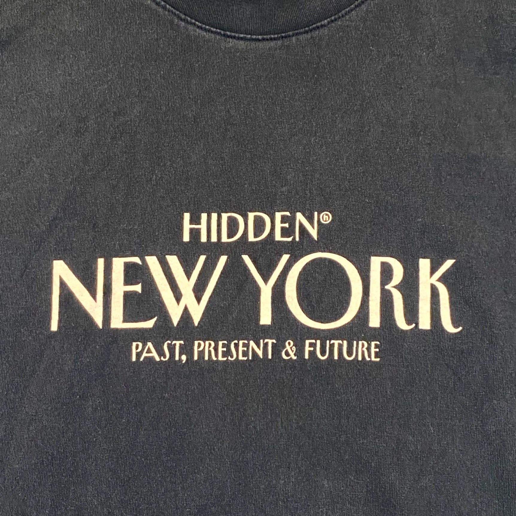 Vintage Hidden New York Shirt Mens Large Dark Blue Past Present Future Logo Tee Short Sleeve Size US L / EU 52-54 / 3 - 2 Thumbnail