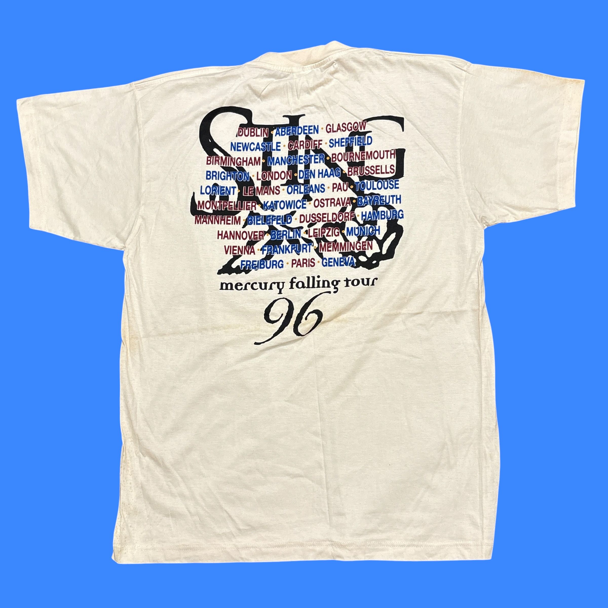 Band Tees Vintage Sting Shirt 90s Tour Concert Merch Rock Band Tee Size US XL / EU 56 / 4 - 2 Thumbnail
