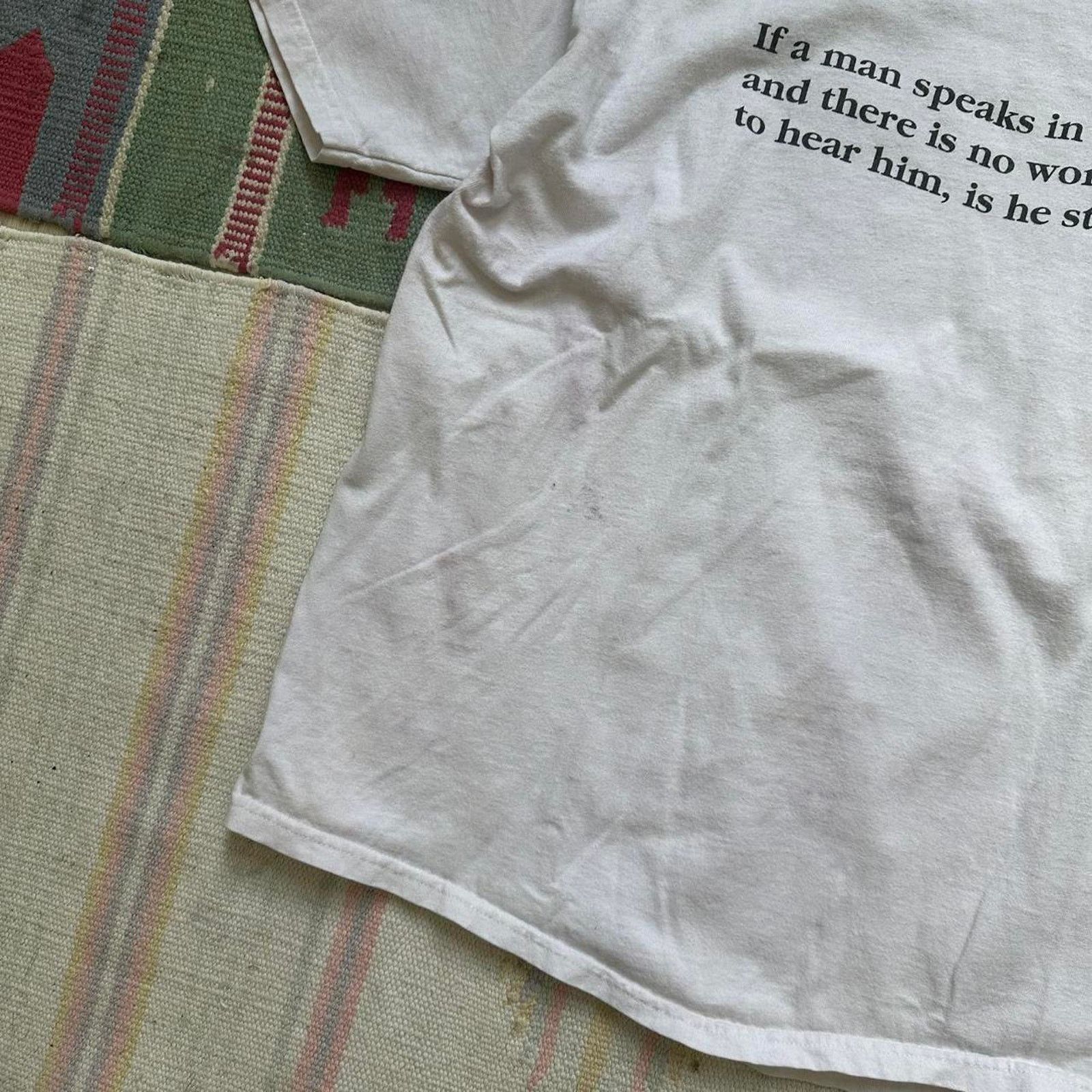 Other × Vintage Rare Vintage 90s Man Woman Adult Tie Dye Quote Graphic Tee Size US L / EU 52-54 / 3 - 2 Thumbnail