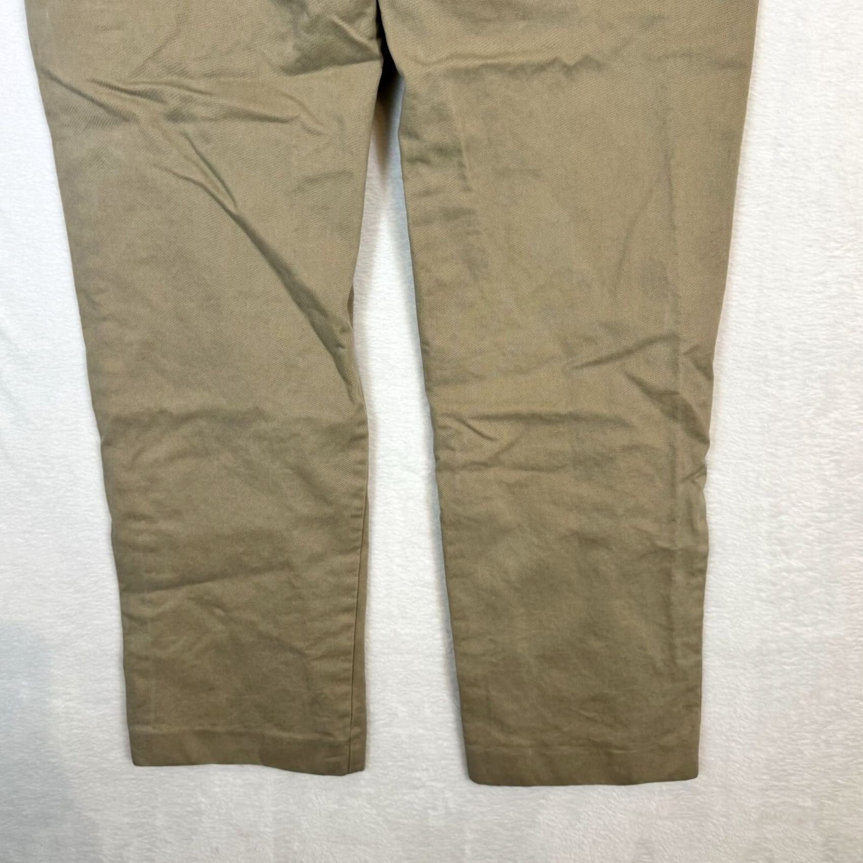 J.Crew J.Crew Essential Chino Pants 33W Khaki Cotton Mid Rise Straight Leg Womens Size 24" / US 00 / IT 34 - 6 Thumbnail