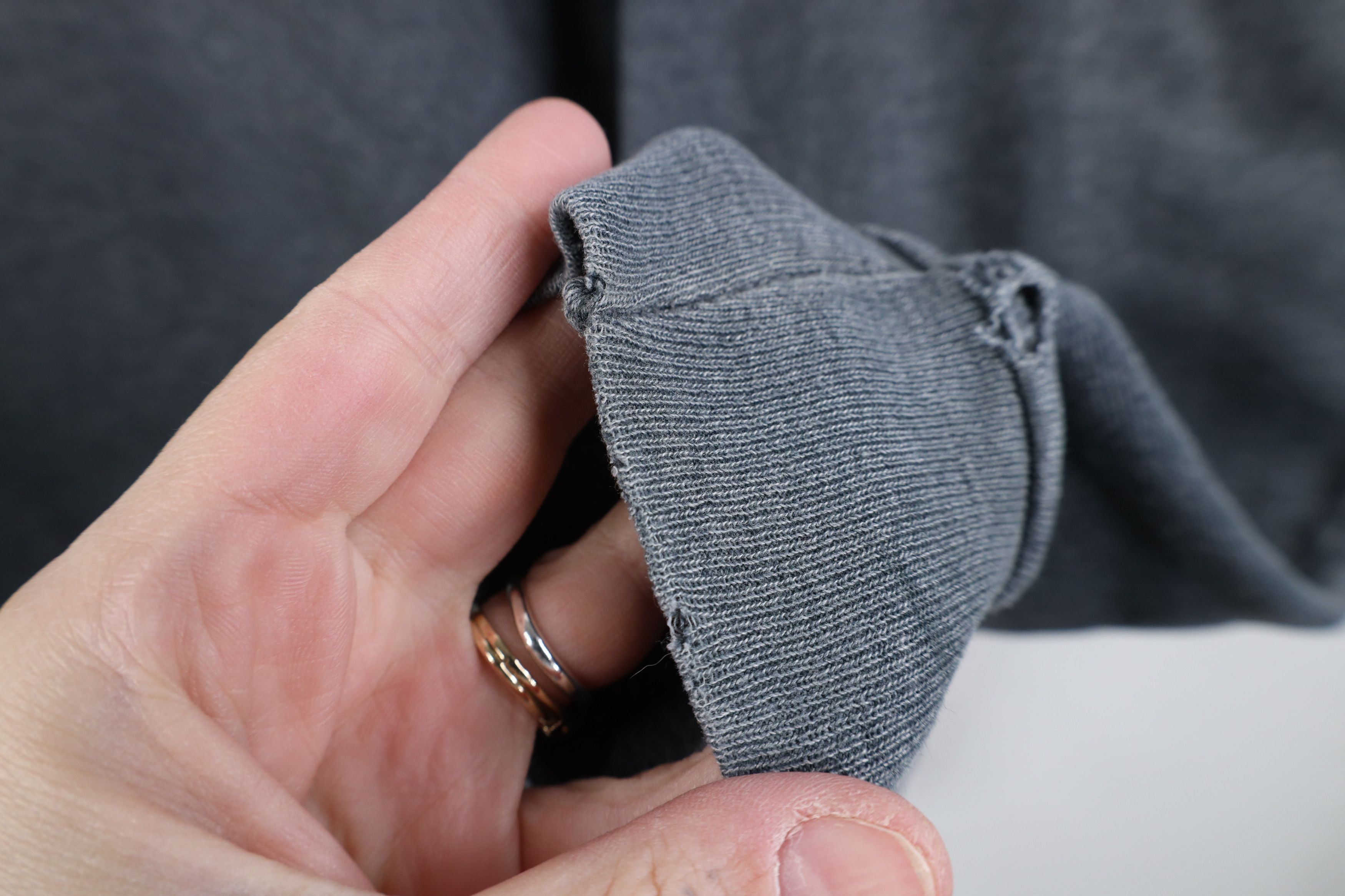 Vintage Vintage 90s Streetwear Blank Crewneck Sweatshirt Gray USA Size L / US 10 / IT 46 - 6 Thumbnail