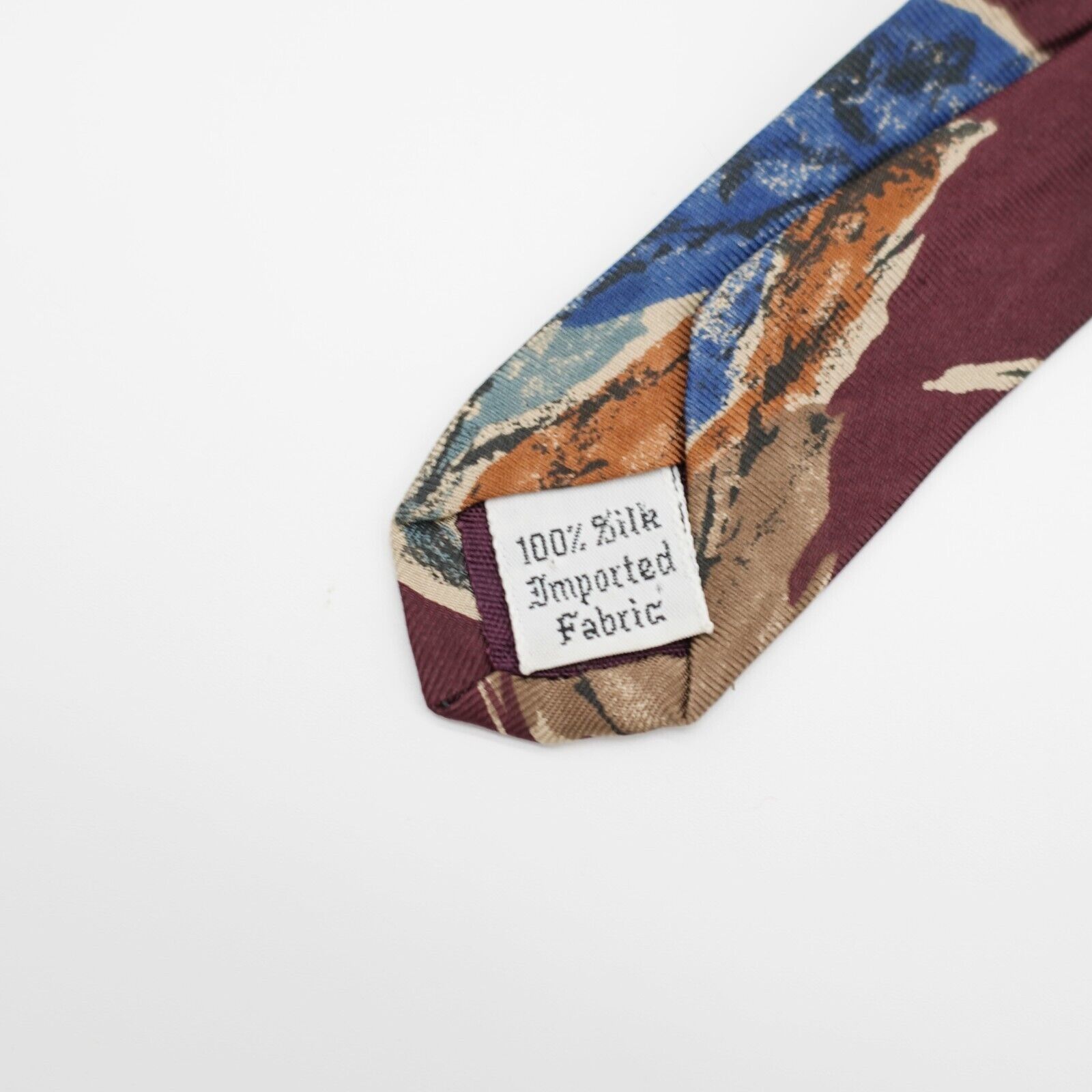 Designer Kuppenheimer Red Blue Orange Floral Print Silk Tie Size ONE SIZE - 4 Thumbnail