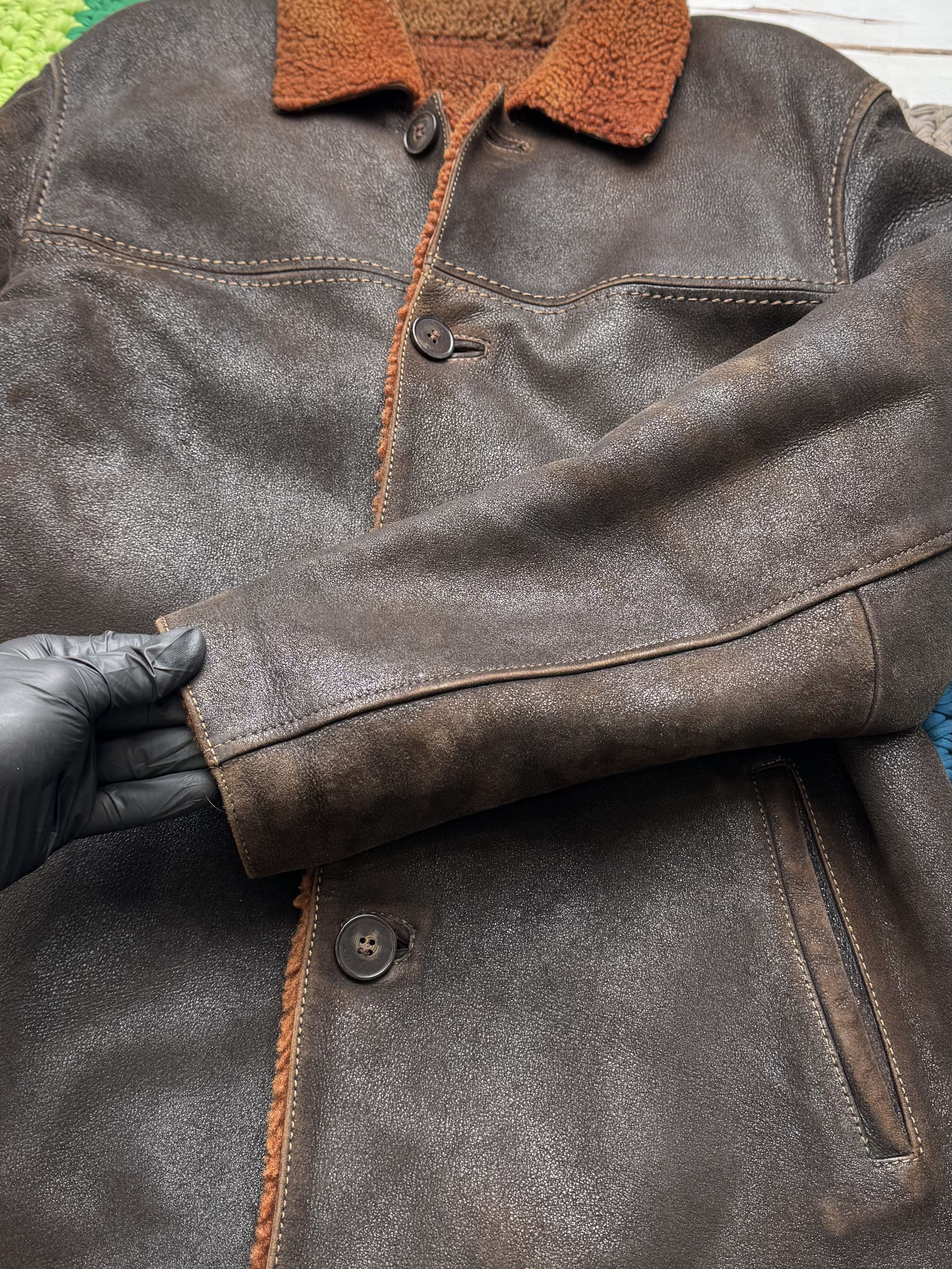 Japanese Brand Vintage Real Sheepskin Coat (ET1)(D15) Size US S / EU 44-46 / 1 - 4 Thumbnail