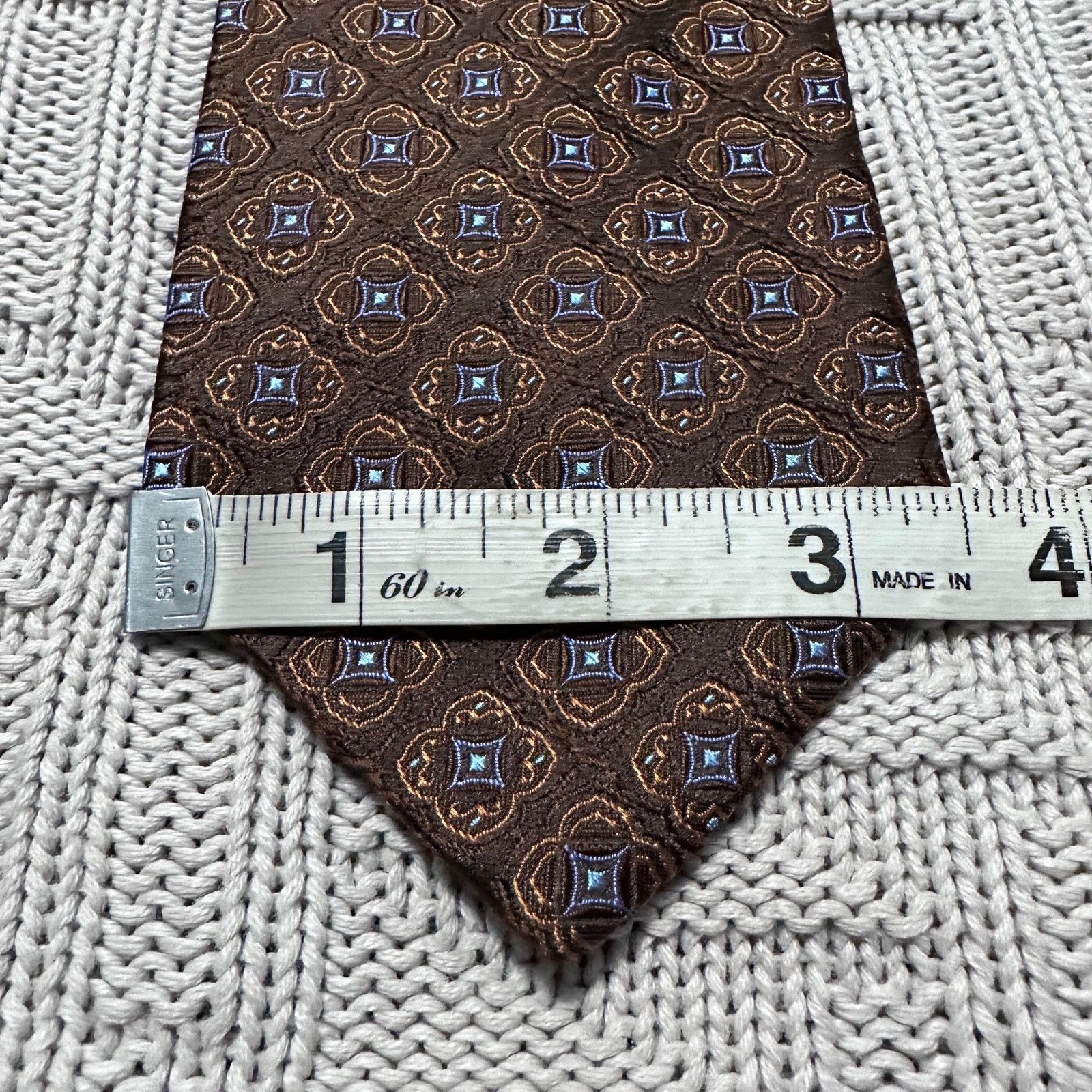 Other Alara brown geometric motif silk tie Size ONE SIZE - 5 Thumbnail