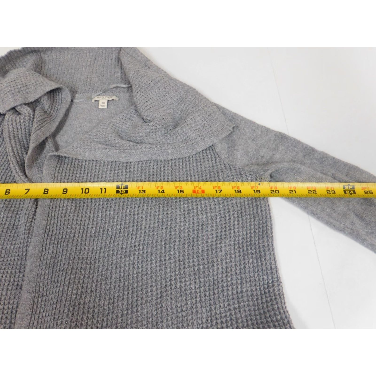 Vintage Sonoma Womens Sweater Gray Extra Small Knit Mock Neck Long Sleeve Cotton Pullover Embroidered All Seasons Stretch Classic Regular Size S Woman Vars. Size S / US 4 / IT 40 - 5 Thumbnail