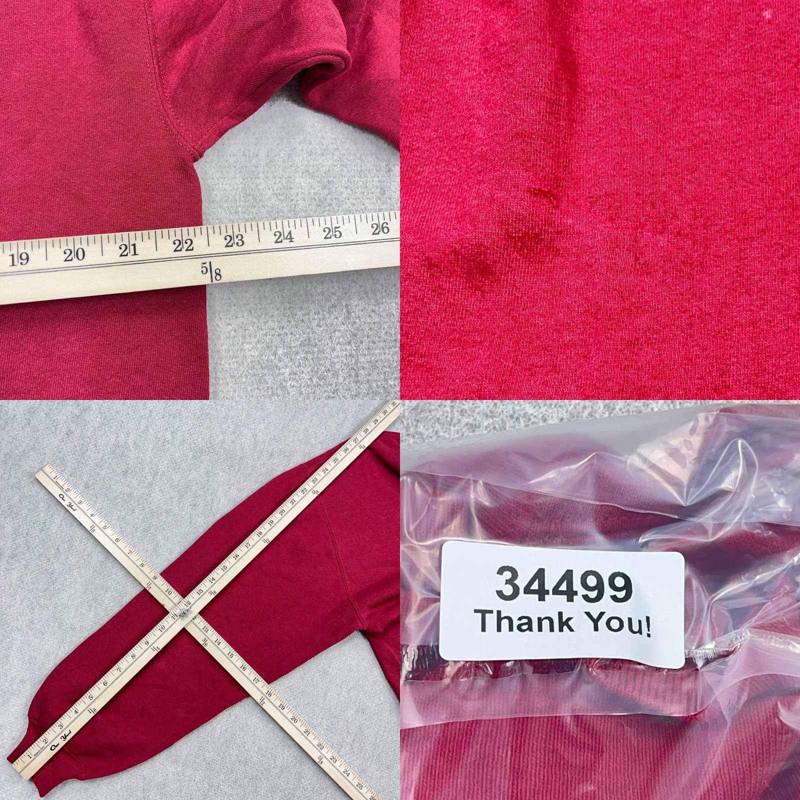 Russell Athletic Vintage Russell Sweatshirt Men Large Red Crewneck Sweater Blank 90s Made USA A99 Size US L / EU 52-54 / 3 - 8 Thumbnail