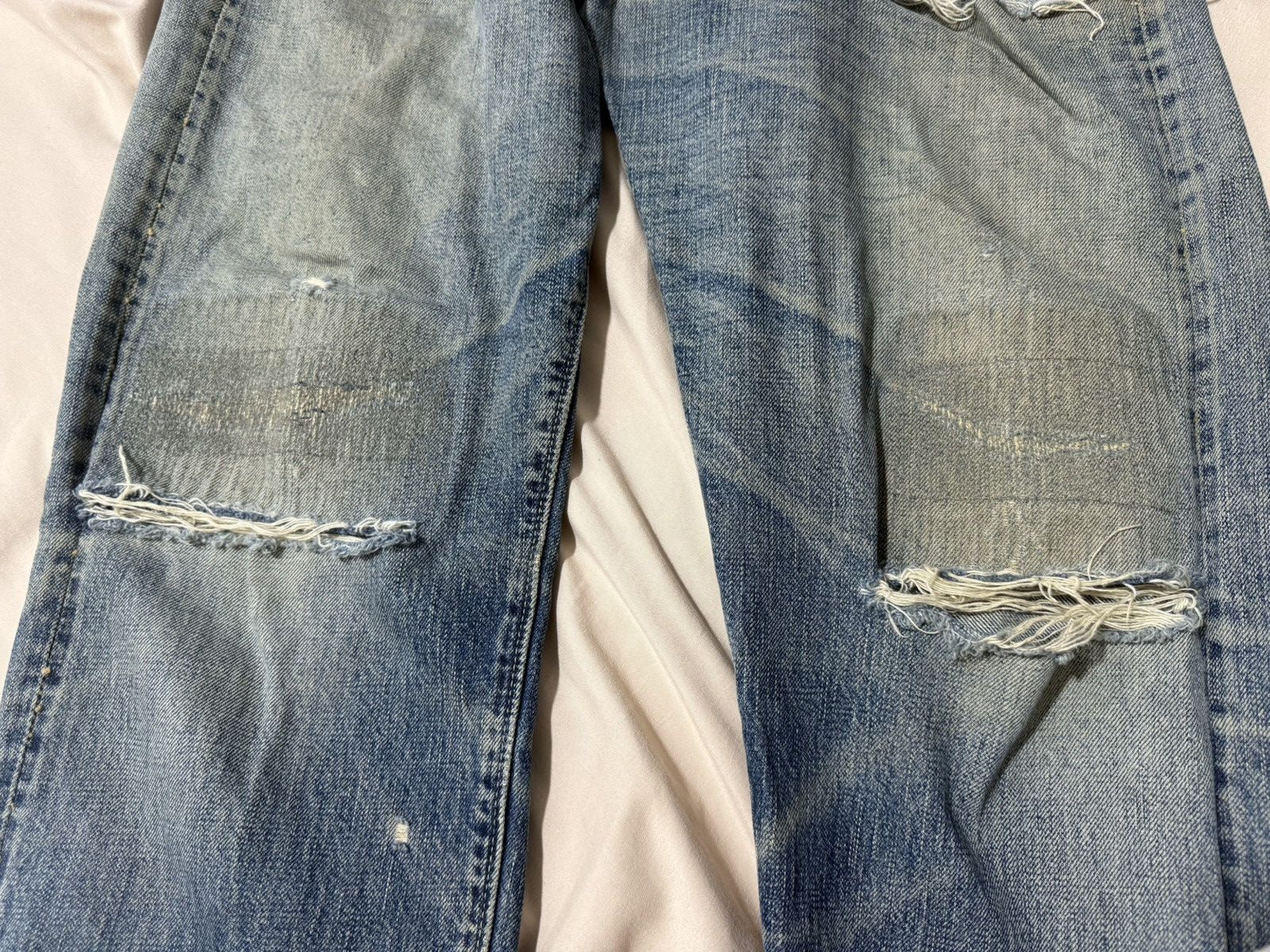 Japanese Brand Heavily Distressed Fullcount Selvedge Denim Size US 33 - 3 Thumbnail