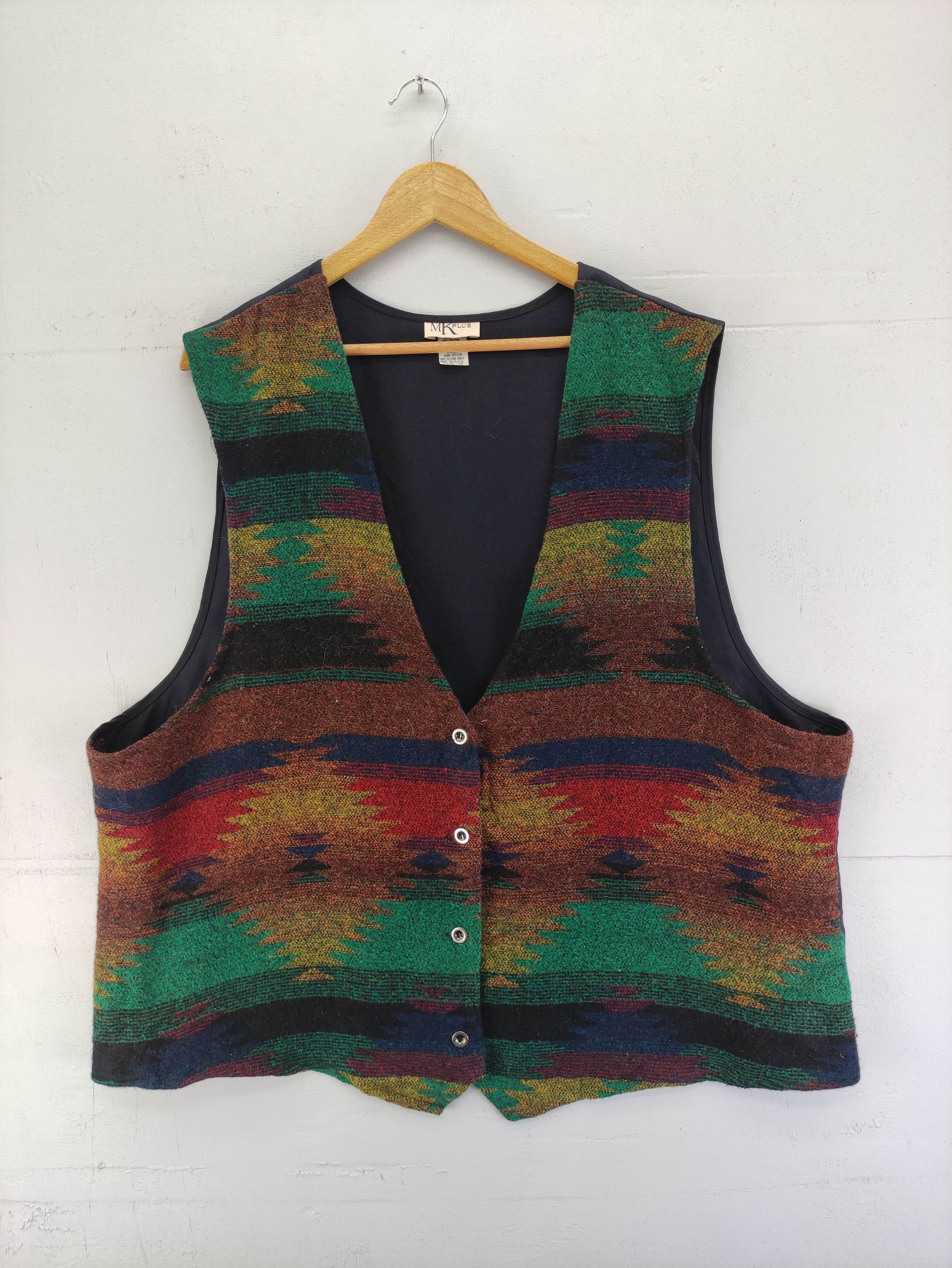 Japanese Brand Vintage Mk Plus Wool Vest Button Size US XXL / EU 58 / 5 - 1 Thumbnail
