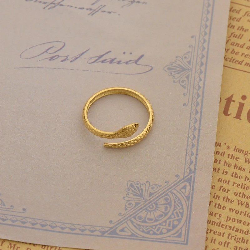 Jewelry Golden Snake Ring Size ONE SIZE - 4 Thumbnail