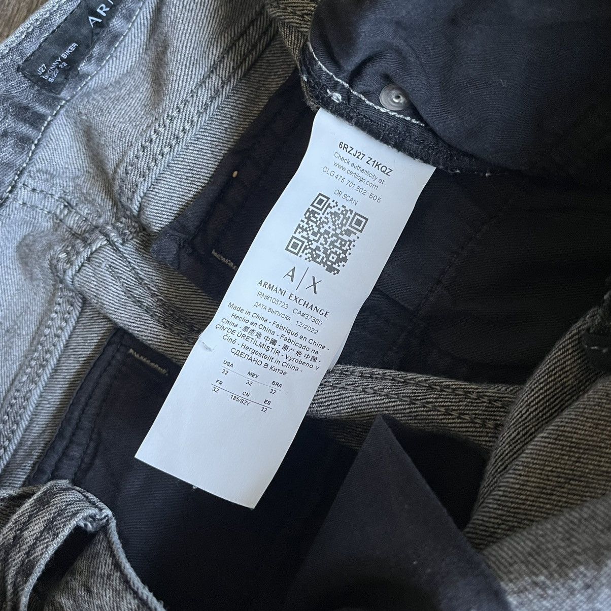 Armani Exchange Vintage Armani Exchange AX 5 Pocket Skinny Biker Denim Jeans Size US 32 / EU 48 - 12 Thumbnail