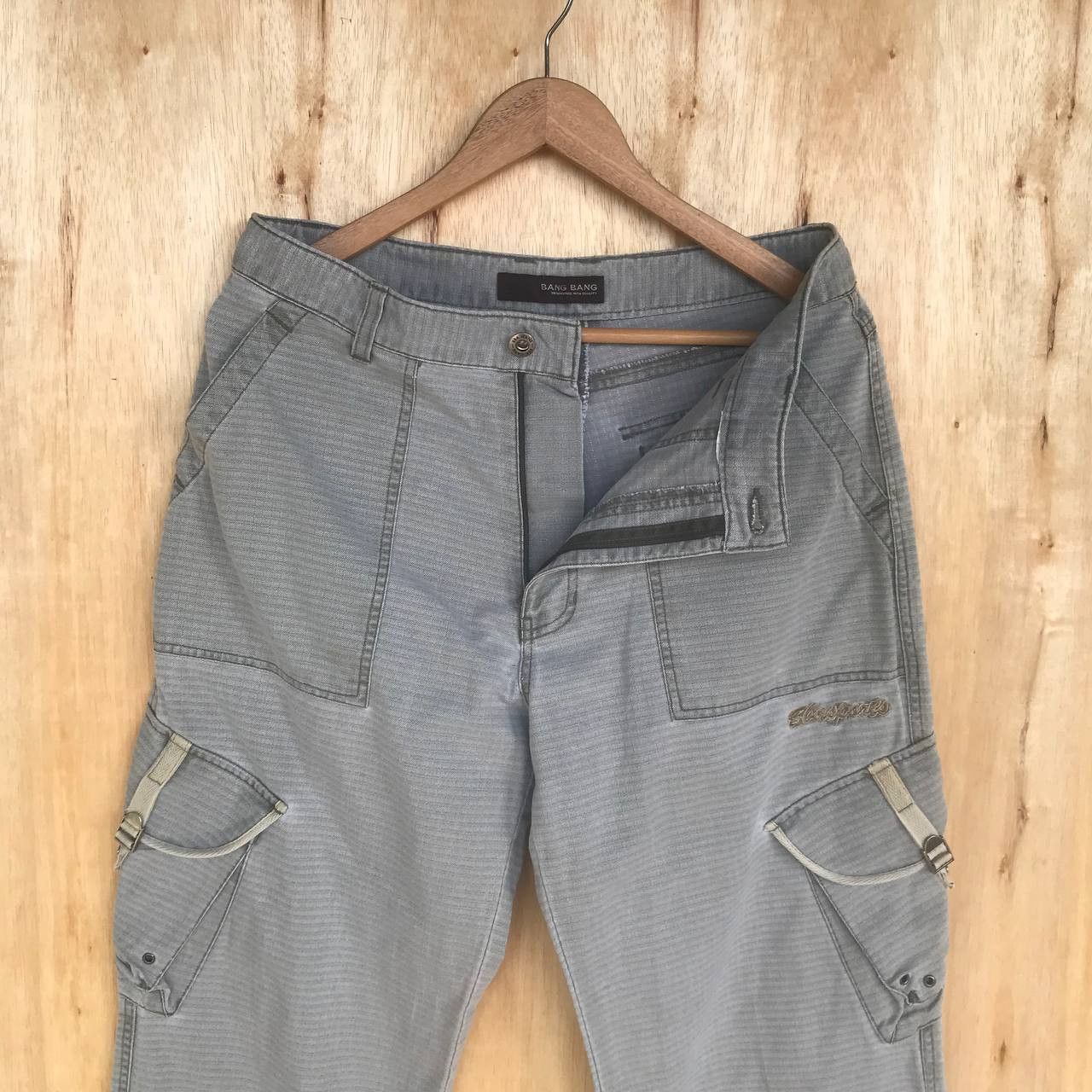 20471120 W30x28.5 BANG BANG Ash grey cargo military straight leg Size US 30 / EU 46 - 7 Thumbnail