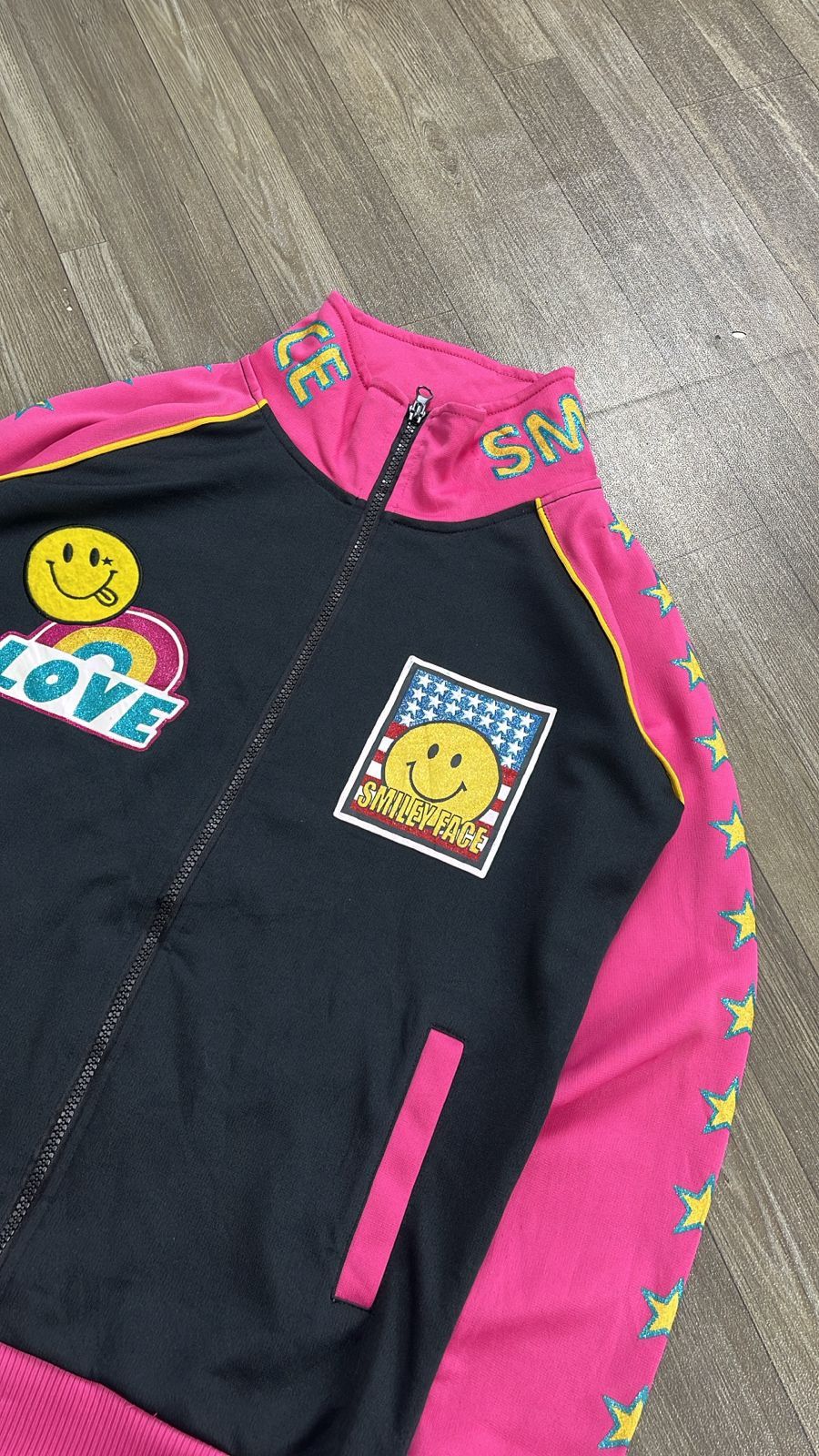 Angel Blue 2000s Hysteric Glamour Style Smile Face Star Track Jacket Size US S / EU 44-46 / 1 - 5 Thumbnail