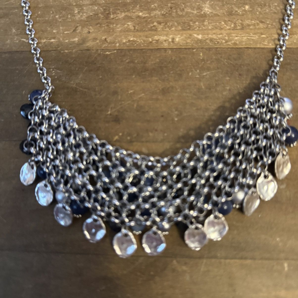 Other Silver tone multi dangle bead bib necklace Size ONE SIZE - 4 Thumbnail