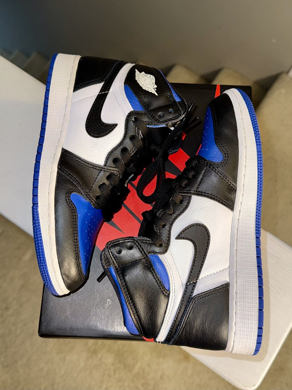Nike Jordan 1 Retro High - Royal Toe Size US 6 / EU 39 - 5 Thumbnail