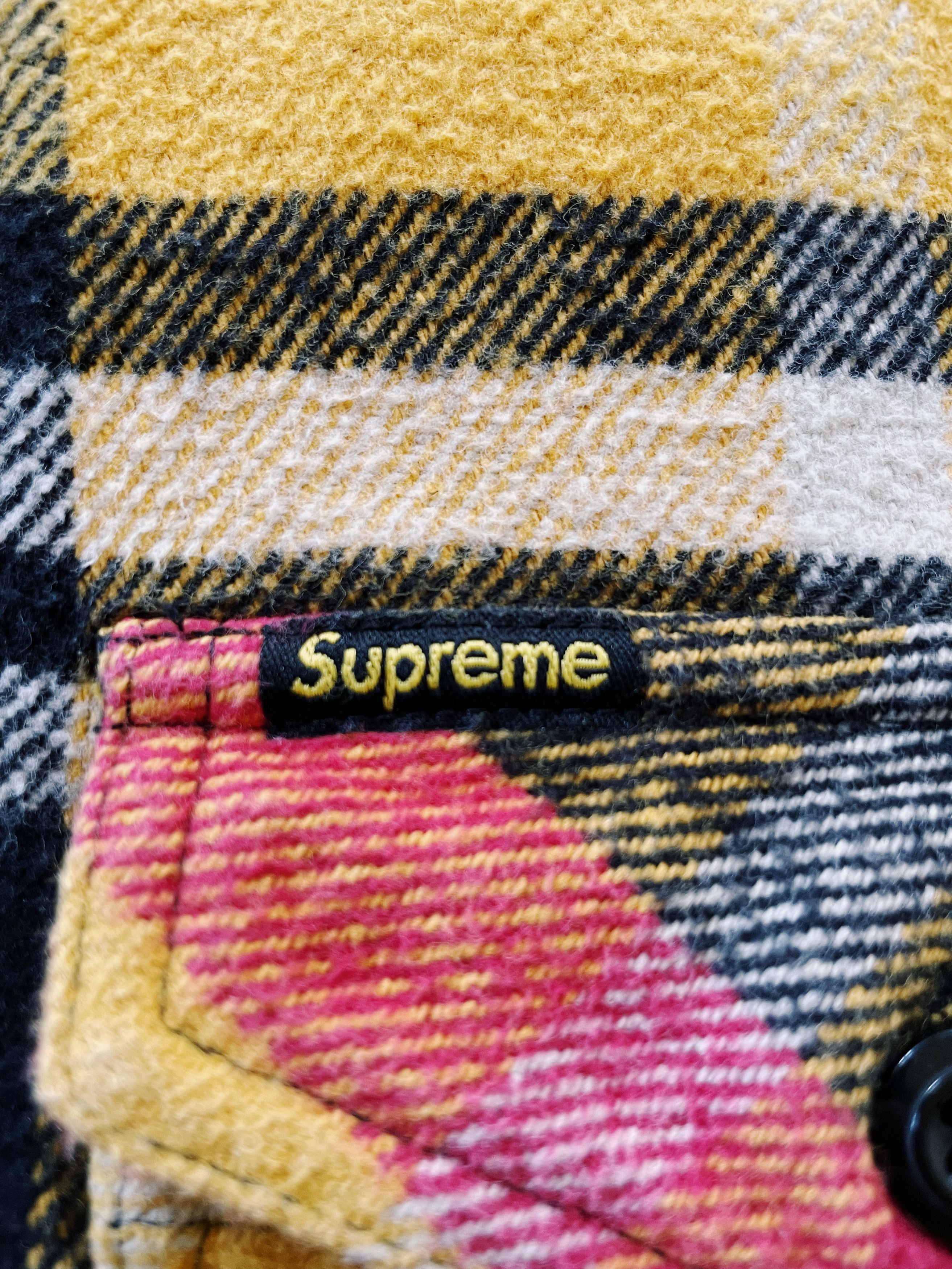 Supreme Supreme Heavyweight Plaid Flannel Shirt Yellow / Red / Black Size US M / EU 48-50 / 2 - 3 Thumbnail