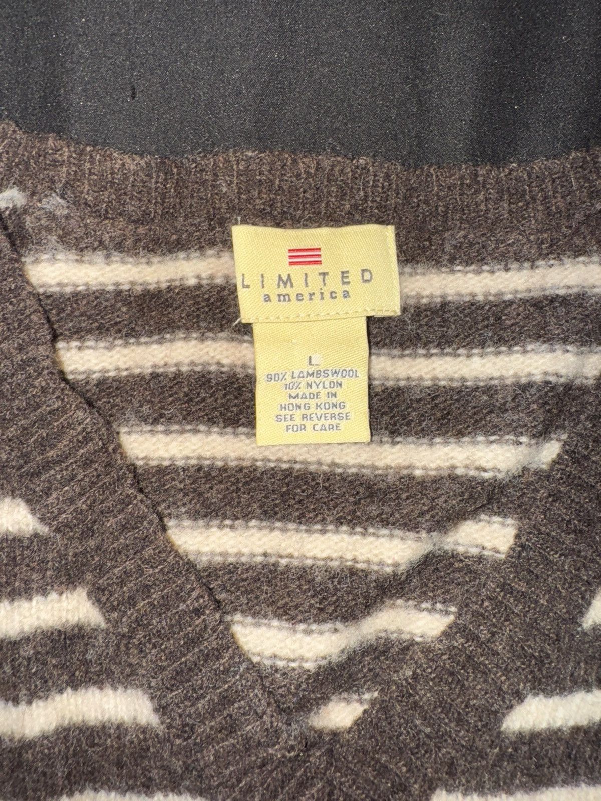 Other Brown/Beige-cream stripped wool sweater vintage Size L / US 10 / IT 46 - 2 Thumbnail