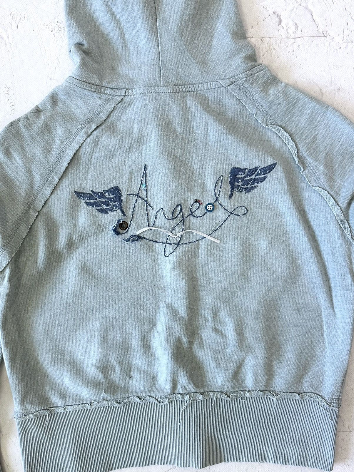 Beauty Beast × If Six Was Nine × Vintage Vintage Angel Distressed Crop Hoodie Size S / US 4 / IT 40 - 9 Thumbnail
