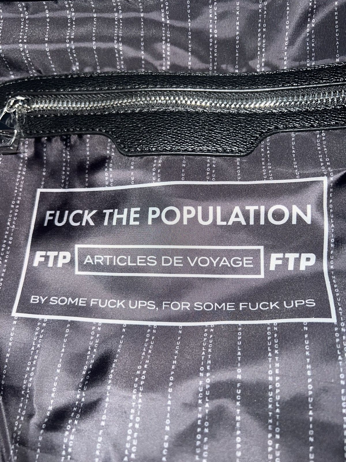 Fuck The Population FTP LOGO REPETE TOTE BAG Size ONE SIZE - 4 Thumbnail