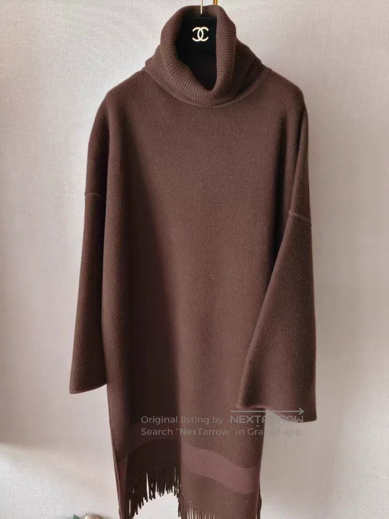 Hermes Hermes Cashmere Fringe Dress Coat Size XXS / US 00 / IT 34 - 1 Thumbnail