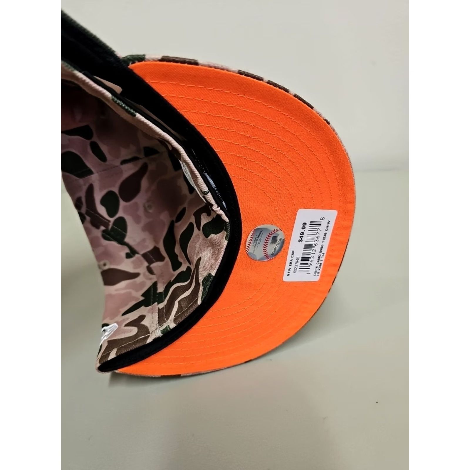 New Era New Era Chicago White Sox Duck Camo 2005 World Series 59Fifty Orange 7 1/8 7 1/4 Baseball Cap Men Sports Camouflage Lightweight Breathable Adjustable? Size ONE SIZE - 3 Thumbnail