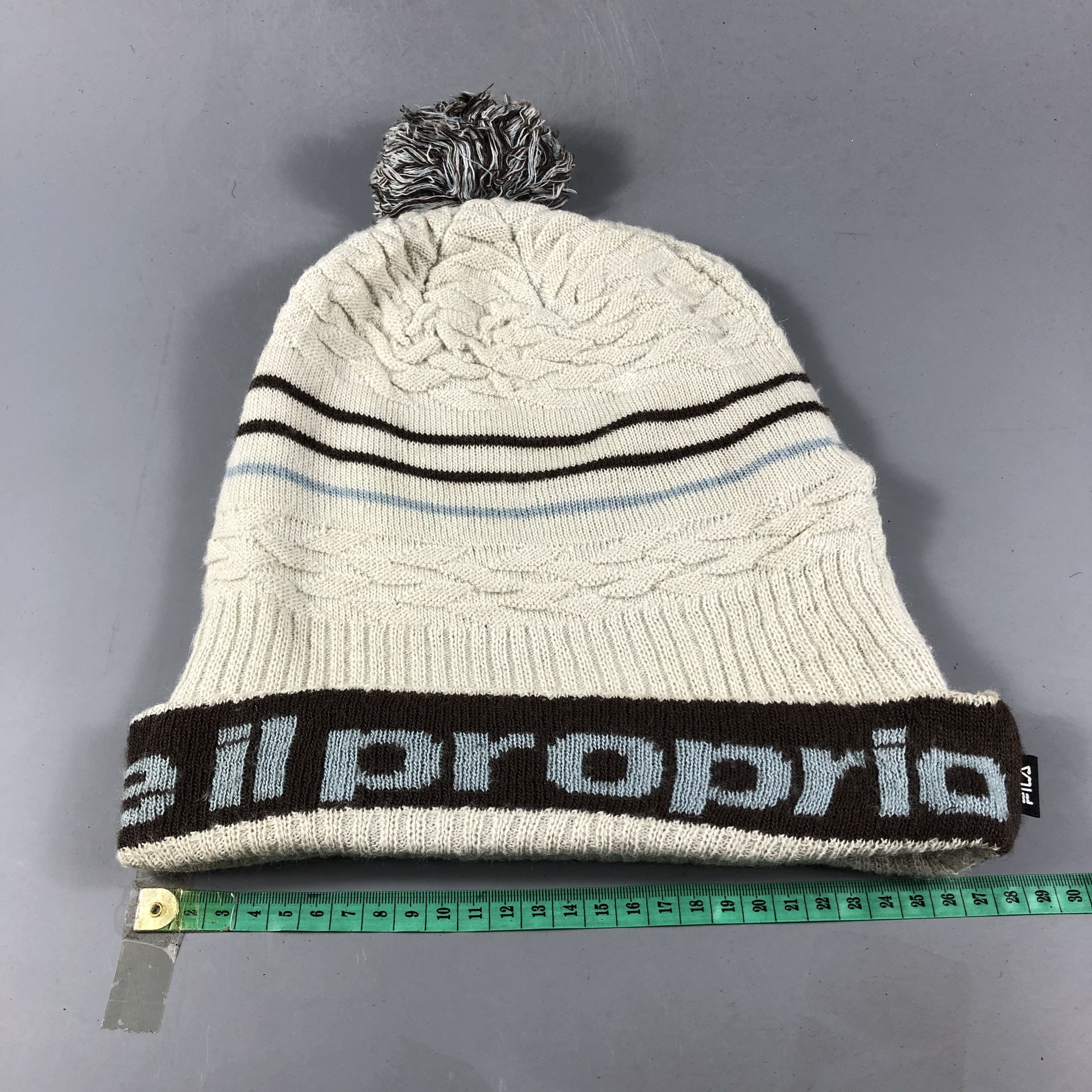 Fila Fila Cable Knit Bobble Beanie Snowcap Snow Hat B739 Size ONE SIZE - 3 Thumbnail
