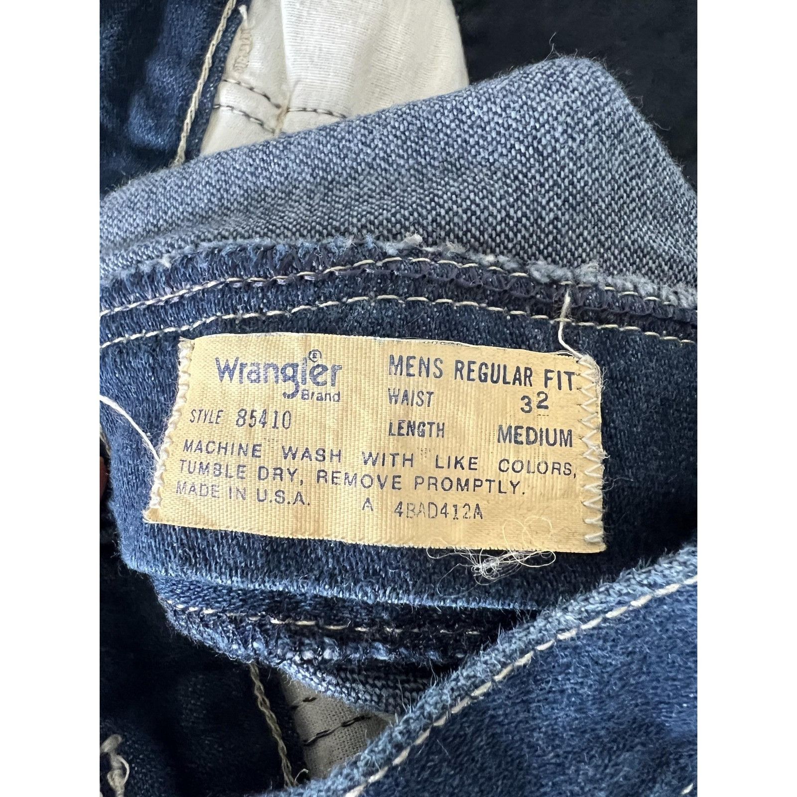 Wrangler Vintage Wrangler Jeans Mens 30 Blue Regular Fit Made USA Cow Size US 30 / EU 46 - 5 Thumbnail