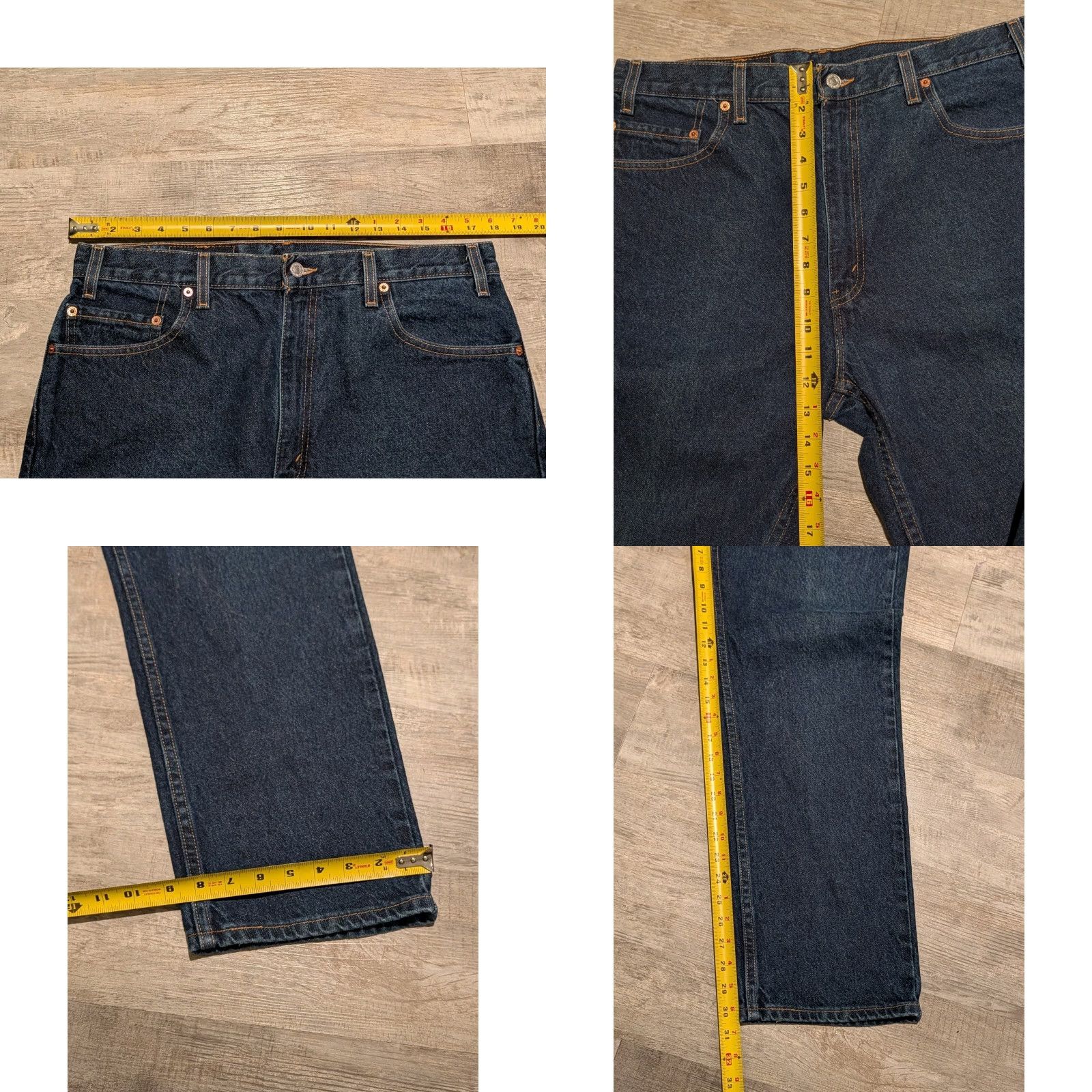 Levi's VINTAGE Levi's Jeans 36 x 30 Regular Dark Wash Denim 505 Straight Leg Men’s Size US 36 / EU 52 - 8 Thumbnail